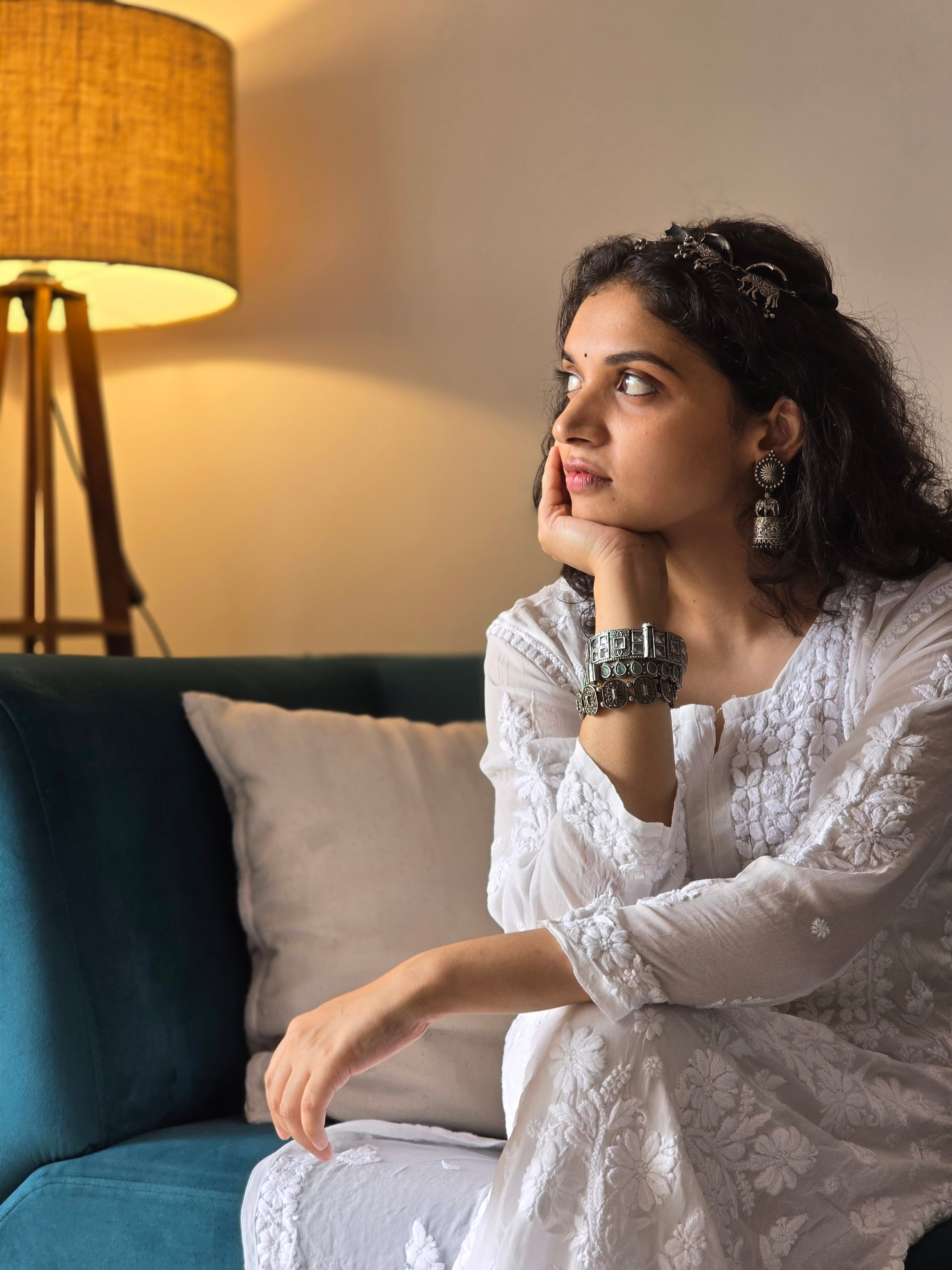 Pure Viscose Chikankari Kurti