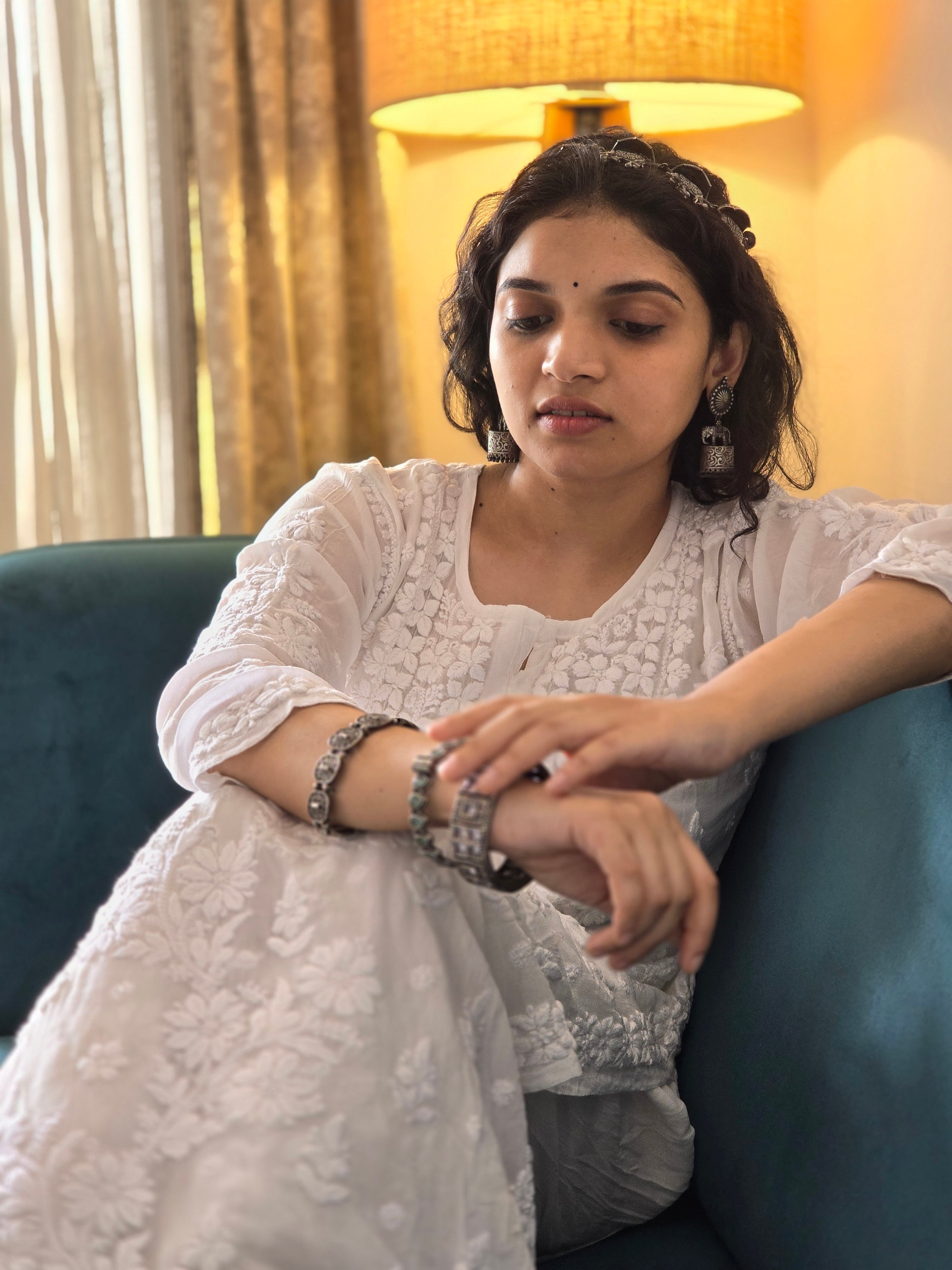 Pure Viscose Chikankari Kurti