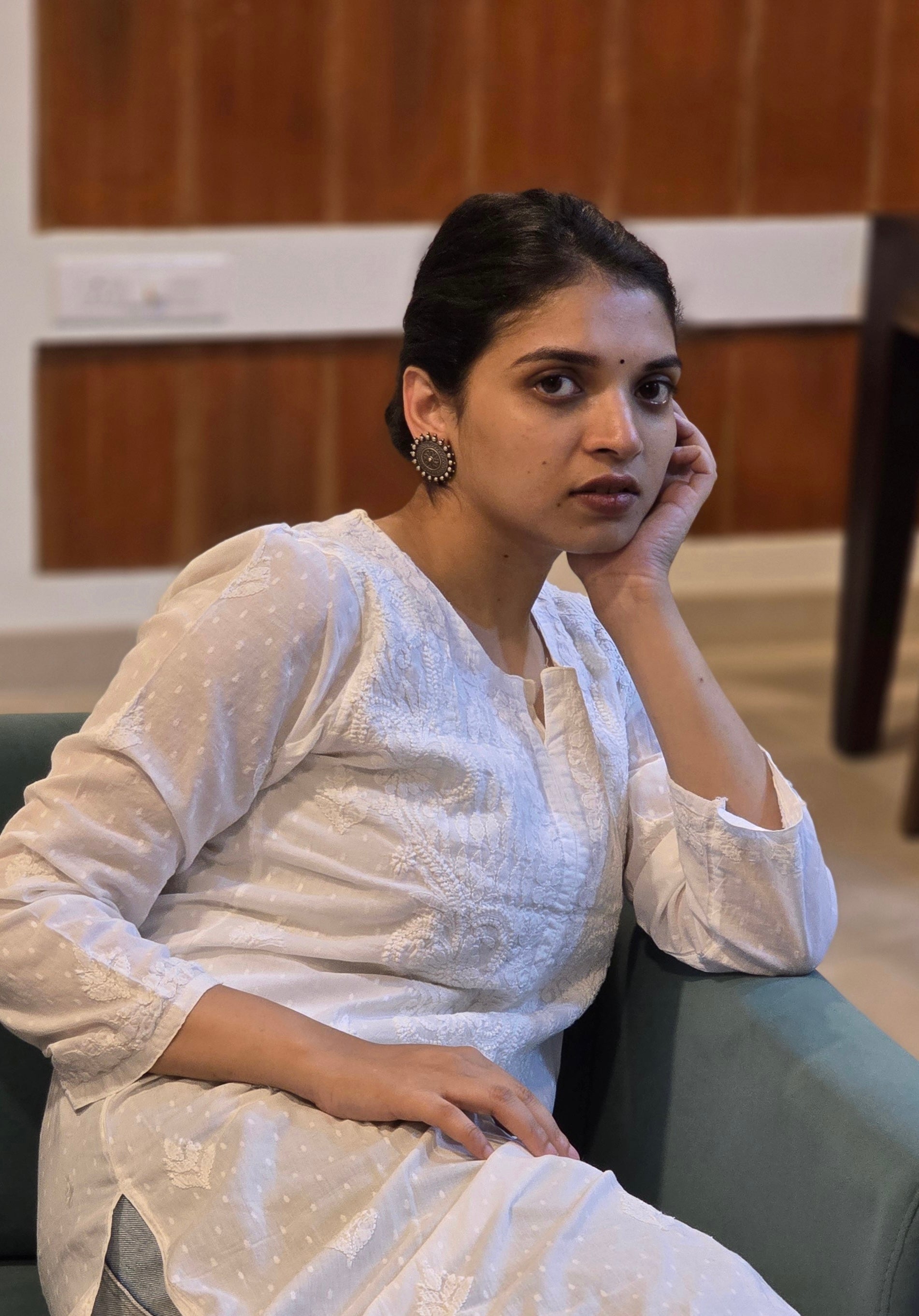 Pure Cotton Chikankari Kurti