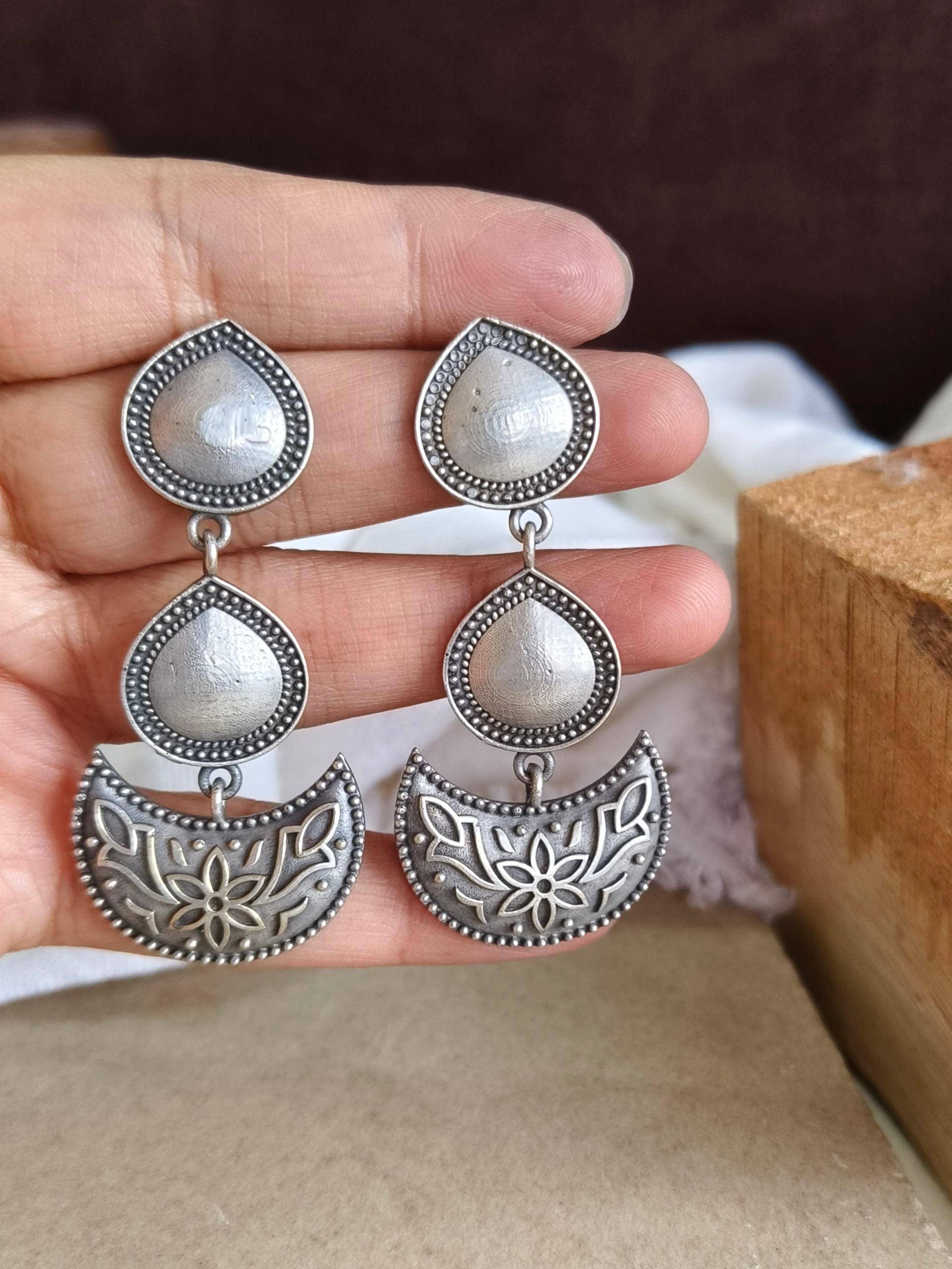 Floral Crescent Drops