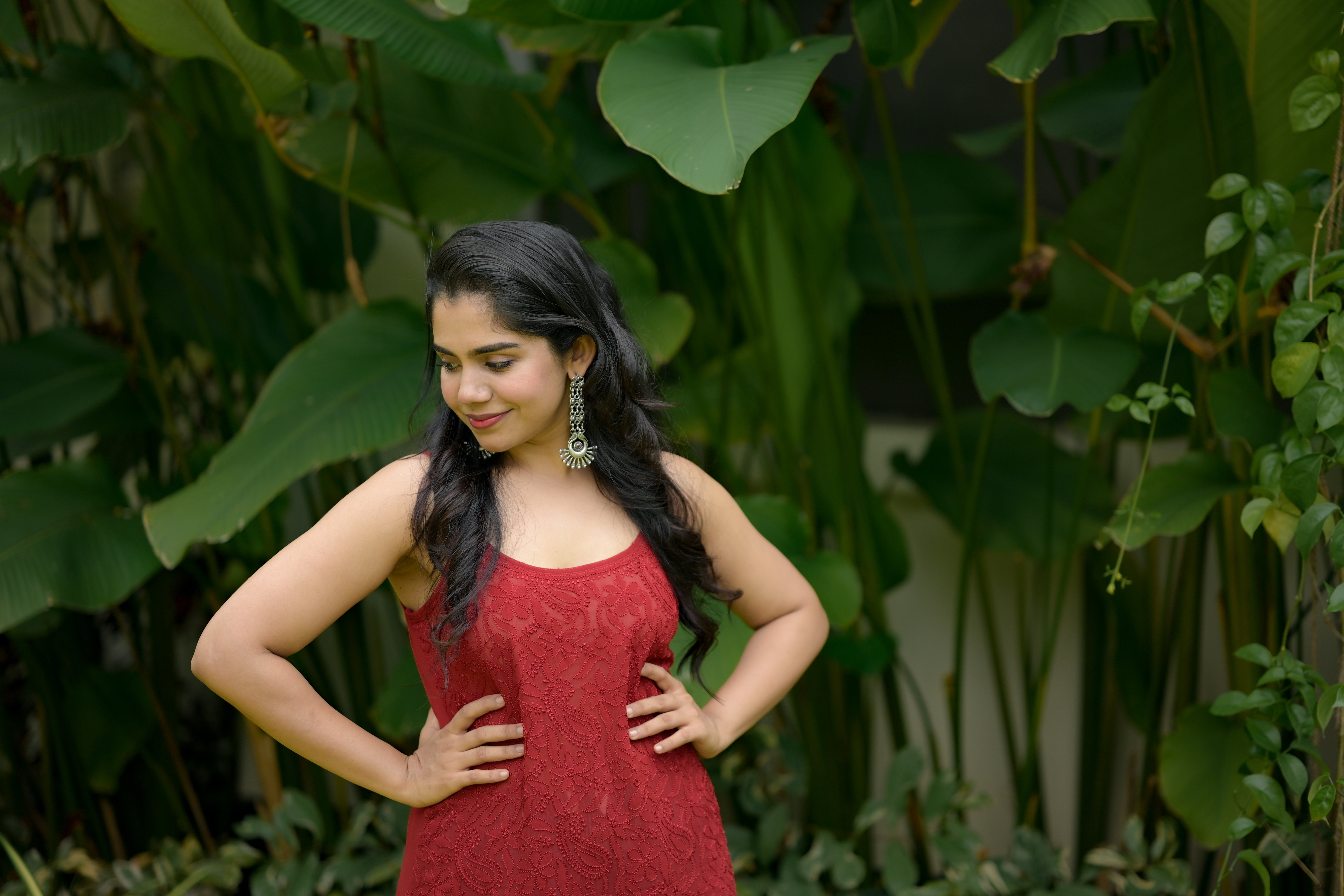 Scarlet Bloom Viscose Chikankari Strap Kurti