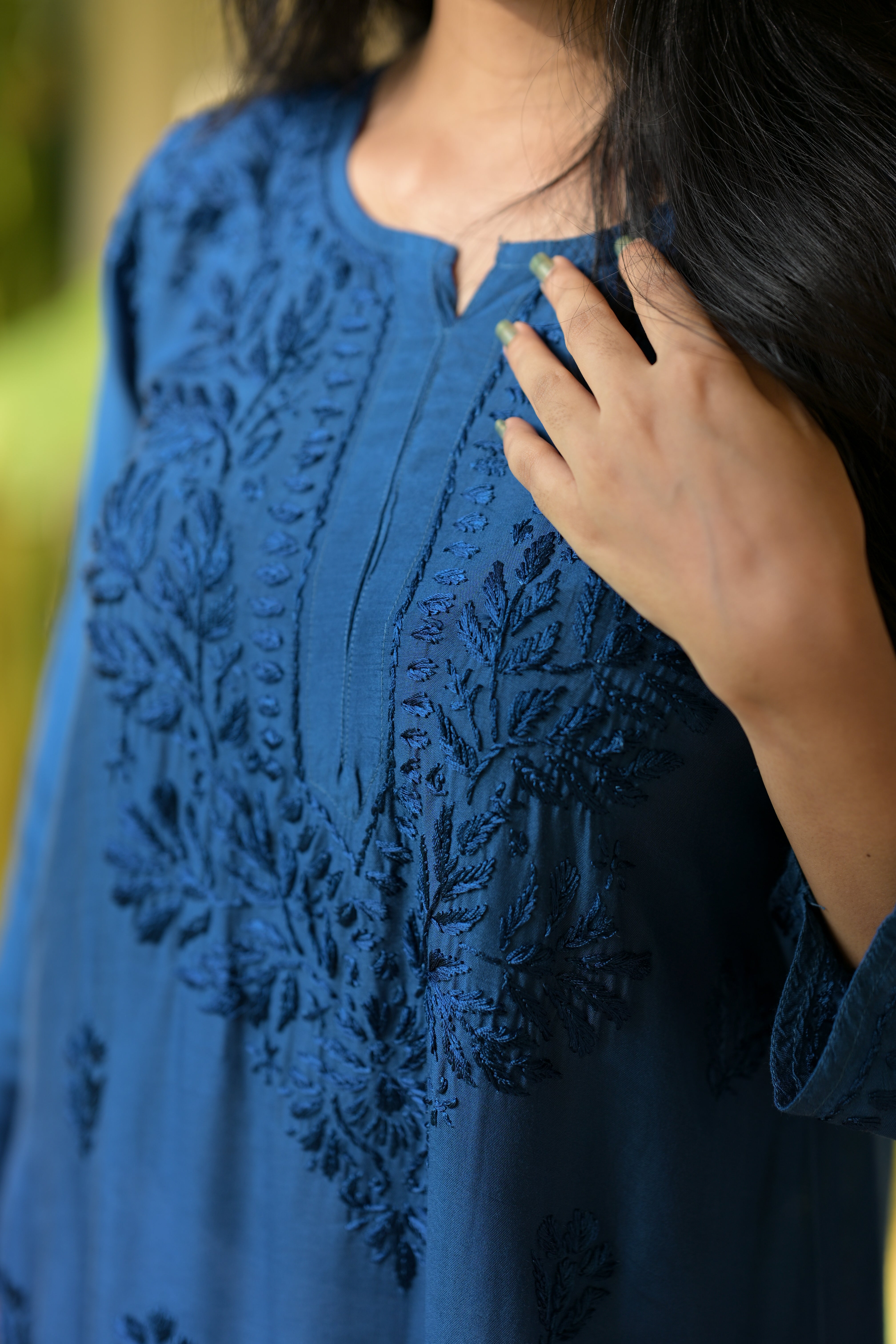 Muslin Chikankari kurti