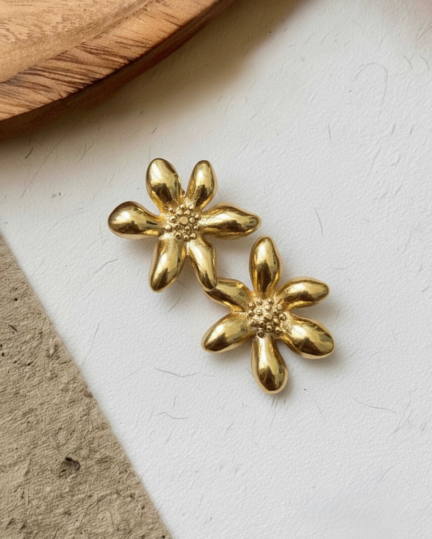 Golden Daisy Studs
