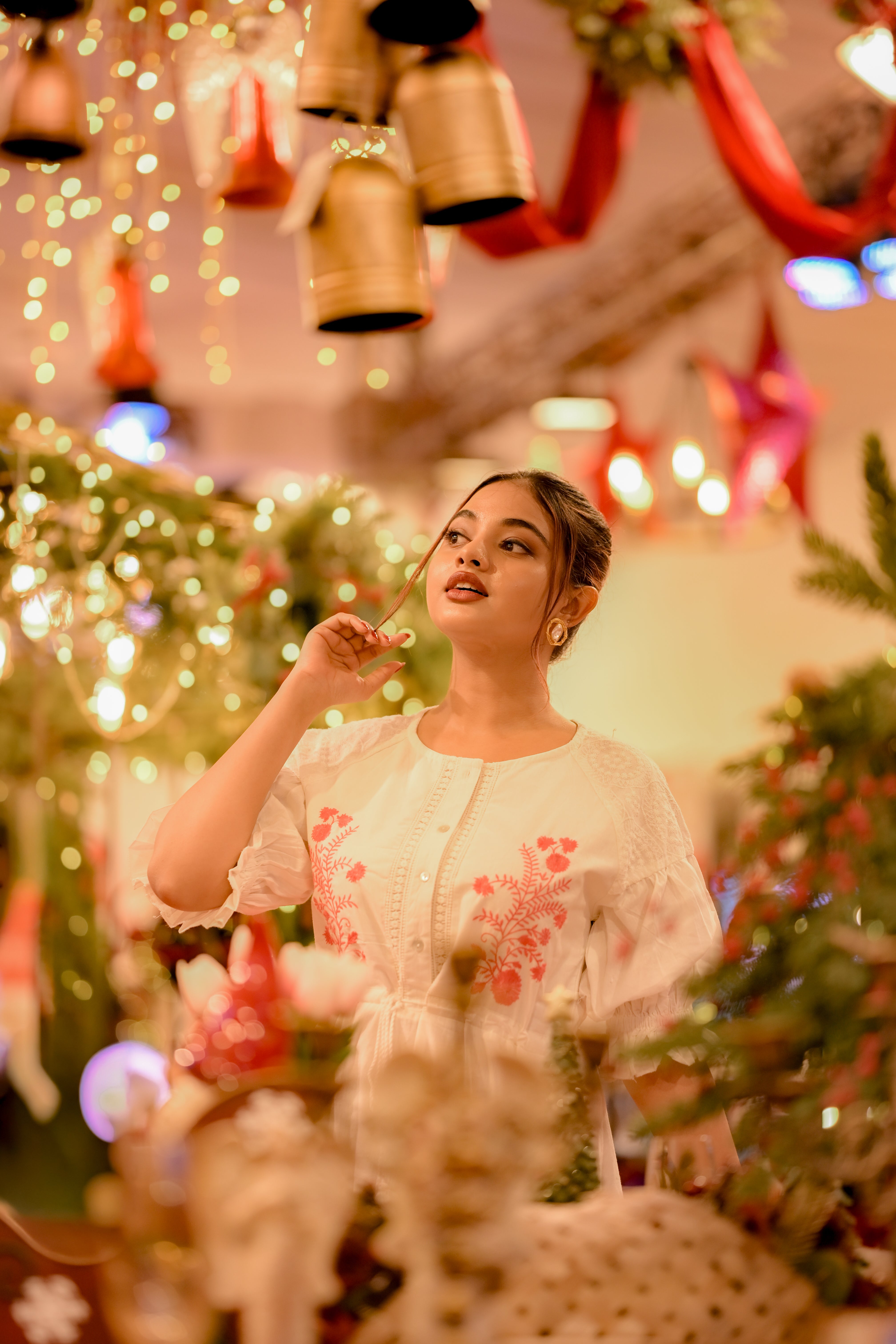 Ivory Pink Bloom Dress