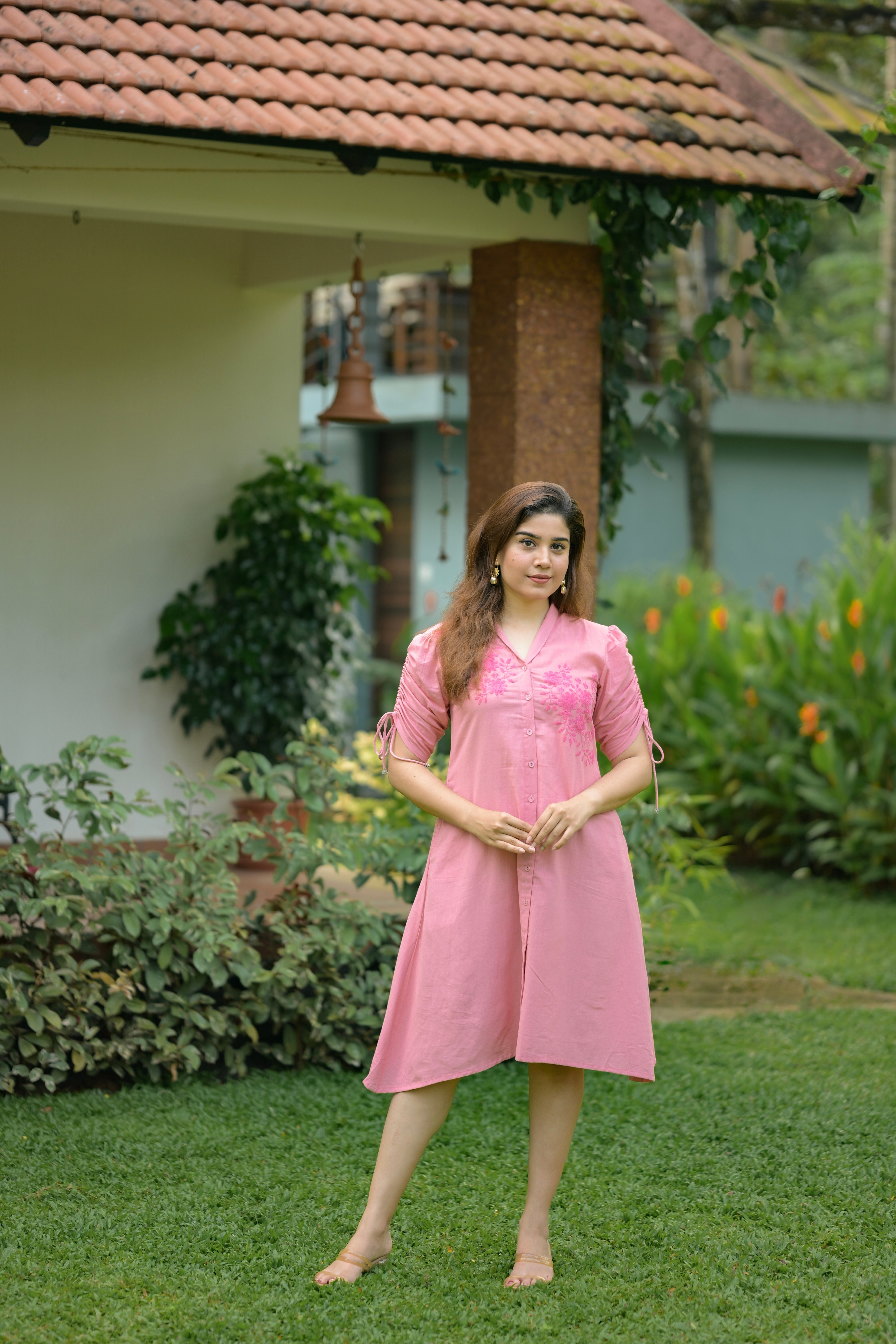 Blush Pink A-Line Dress