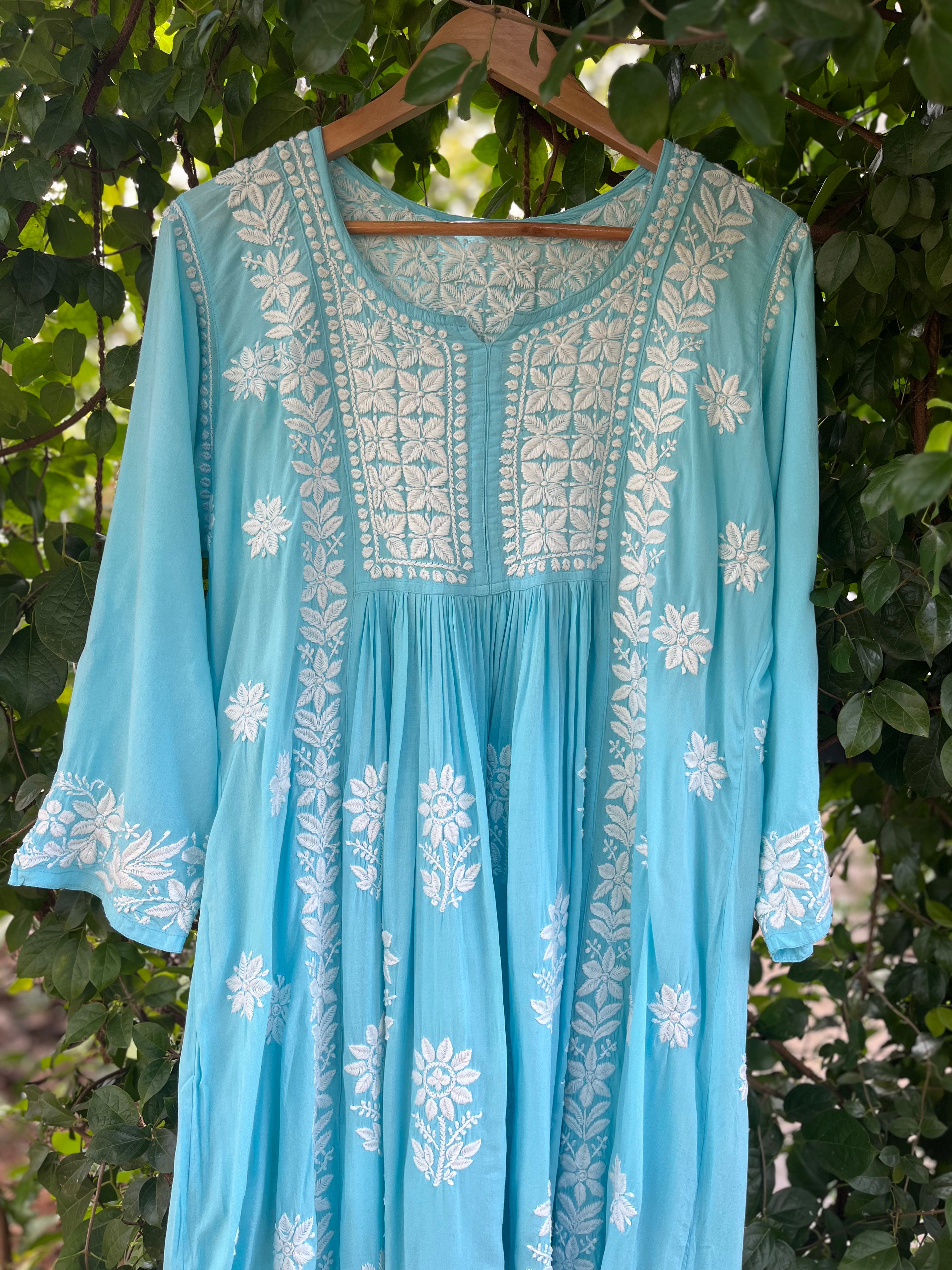 Modal Chikankari Nyra cut dress