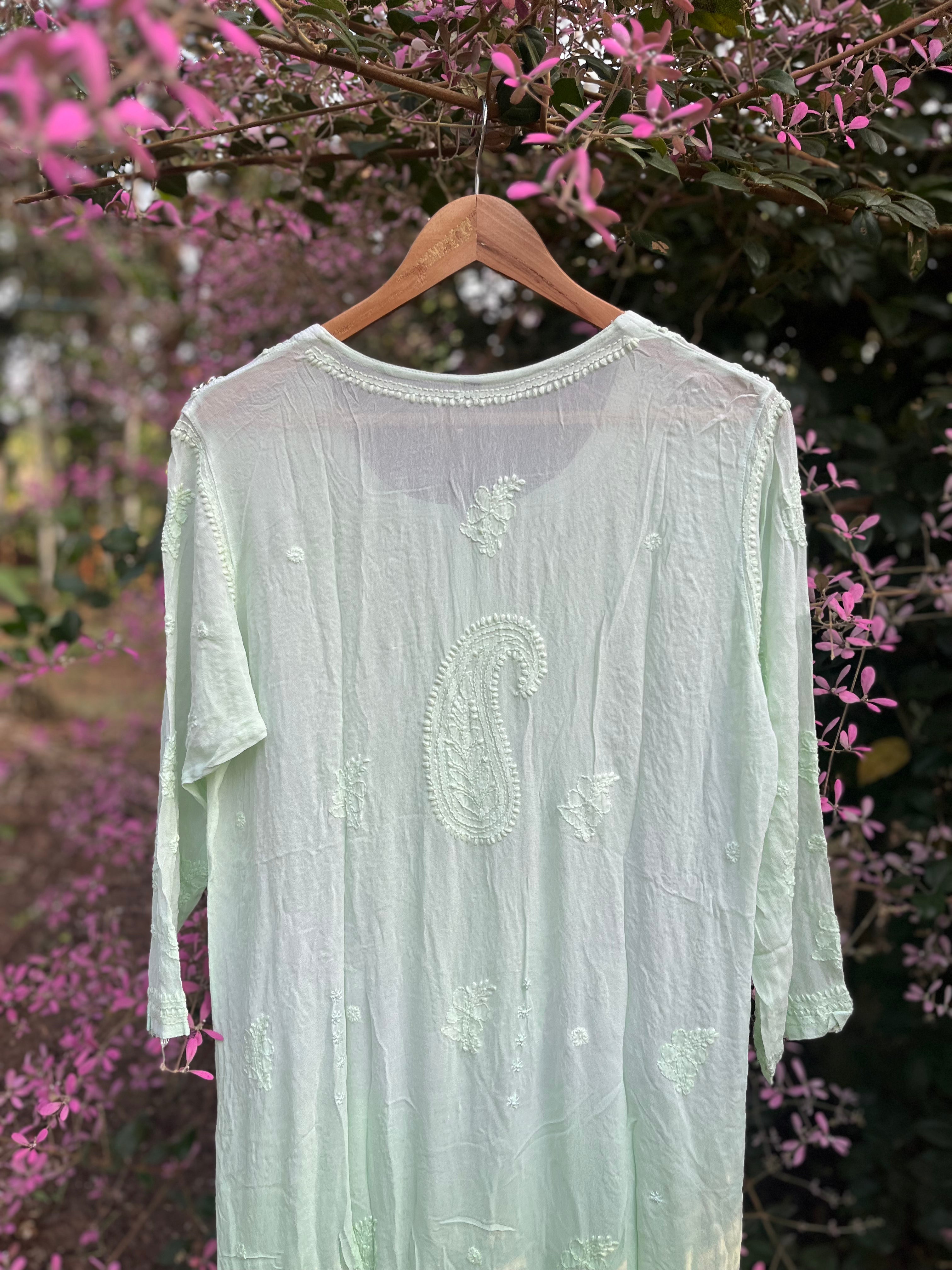 Viscose Chikankari Kurti