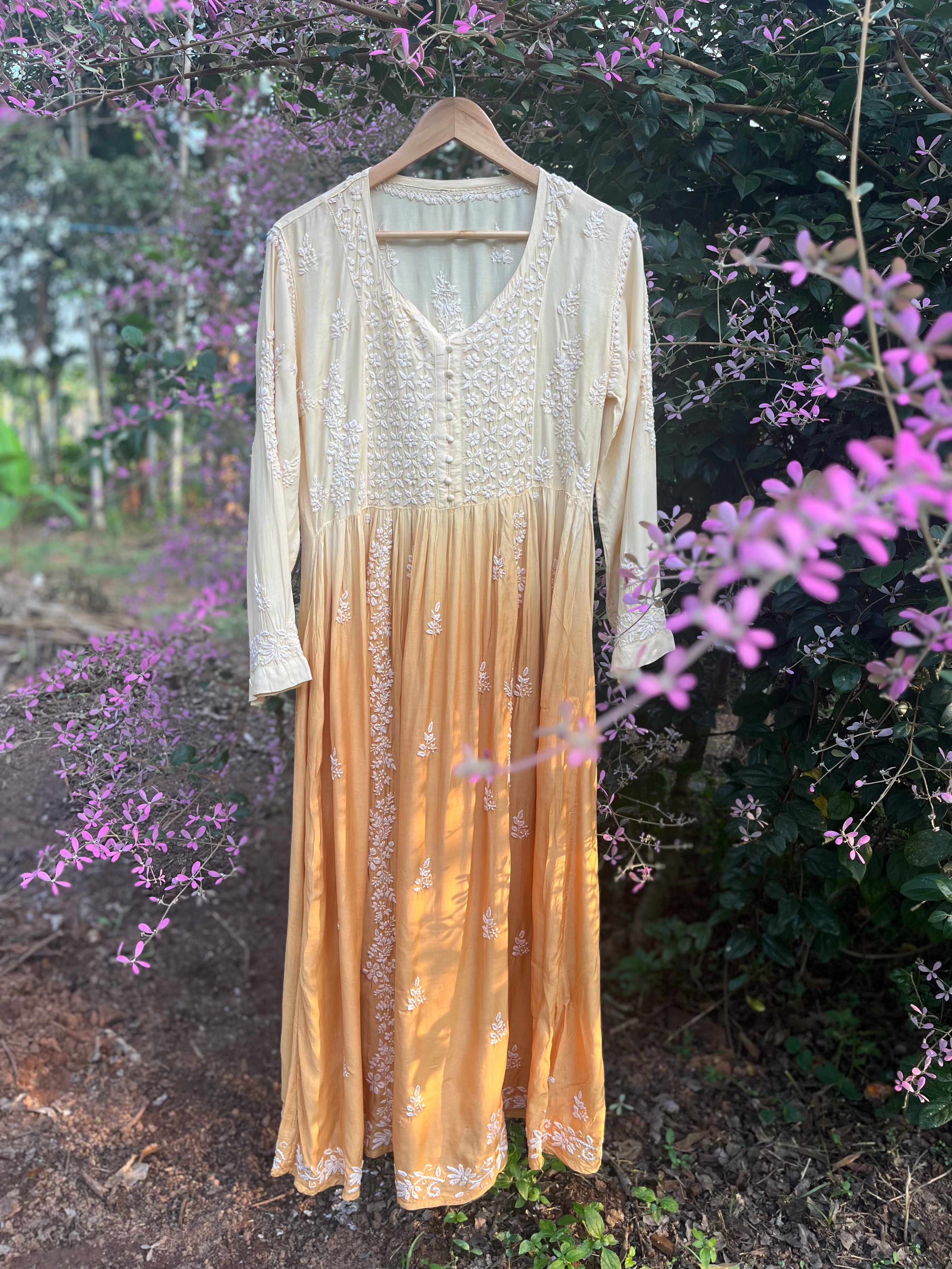 Pure Muslin Alia Cut Dress