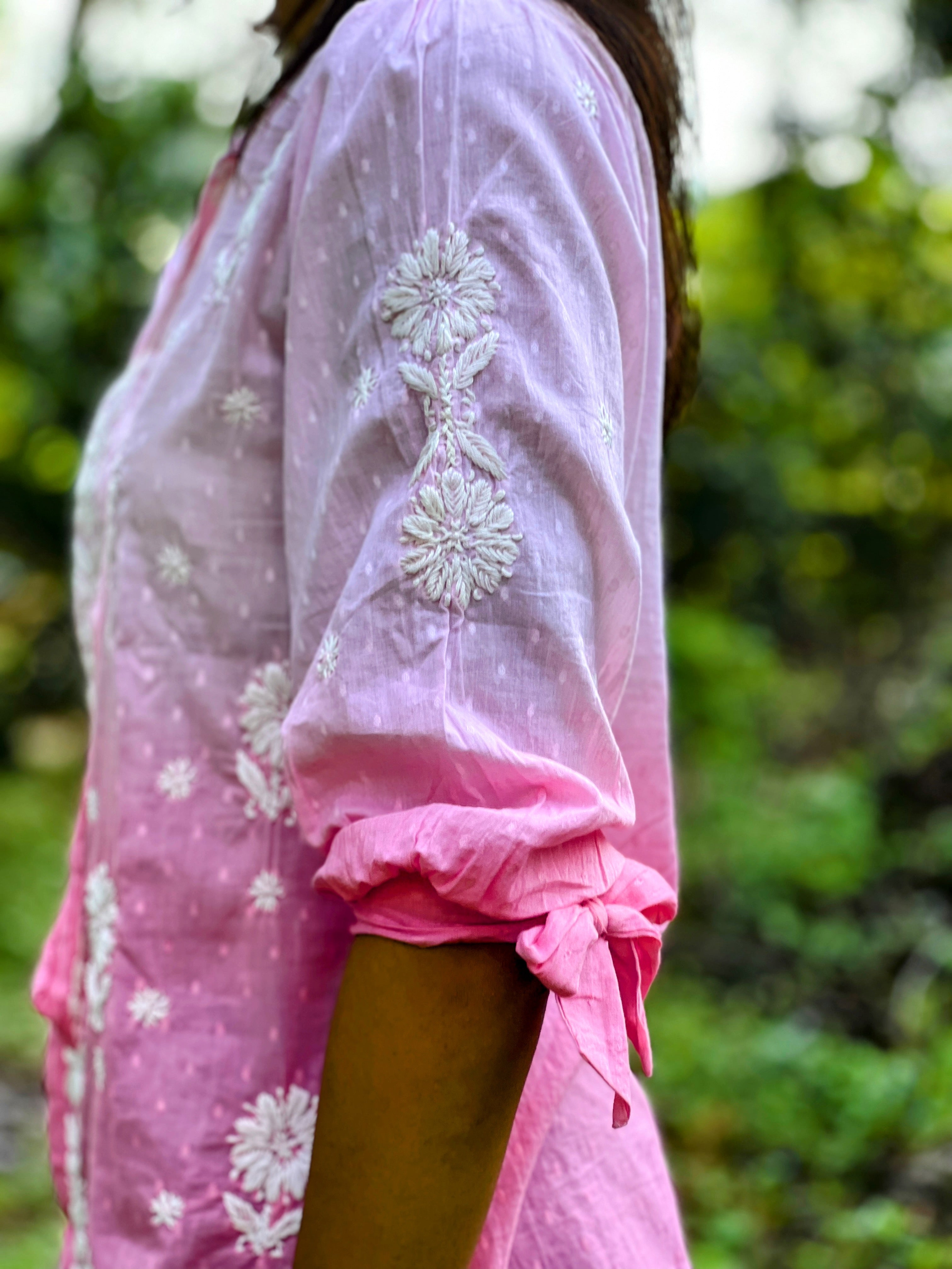 Contemporary Chikankari Cotton Dobby Shirt