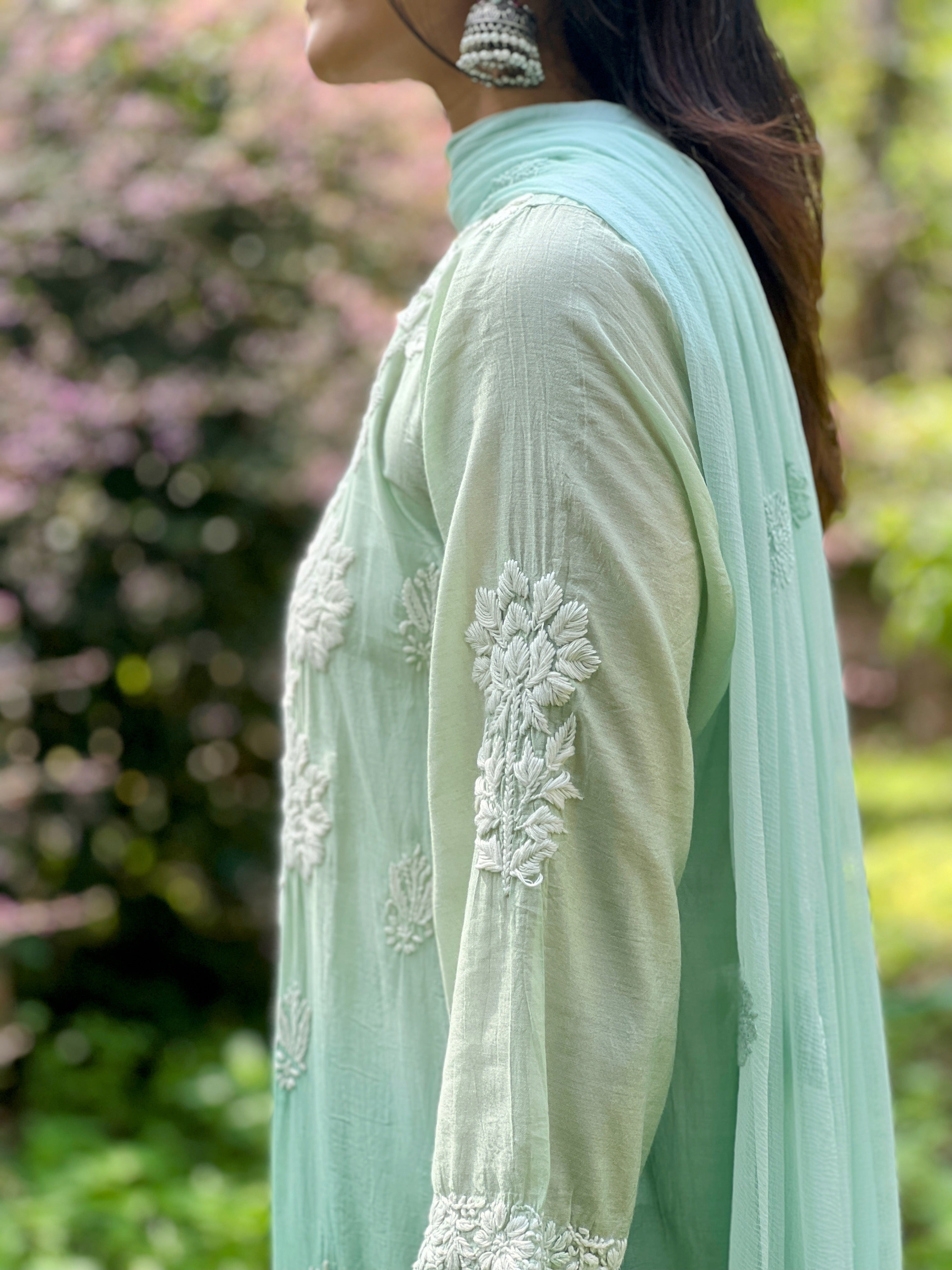 Pure Chanderi Straight Kurti