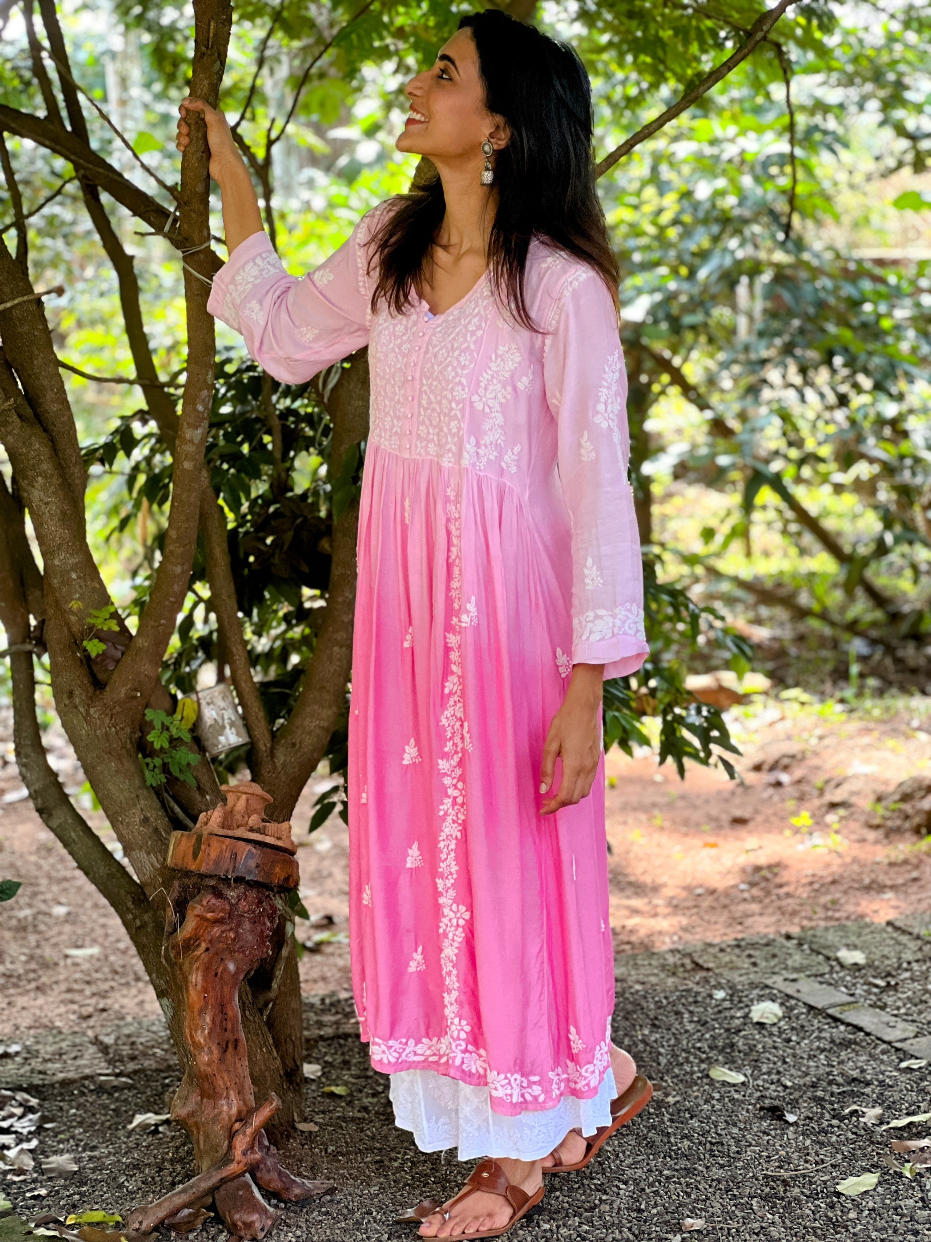 Pure Muslin Alia Cut Dress