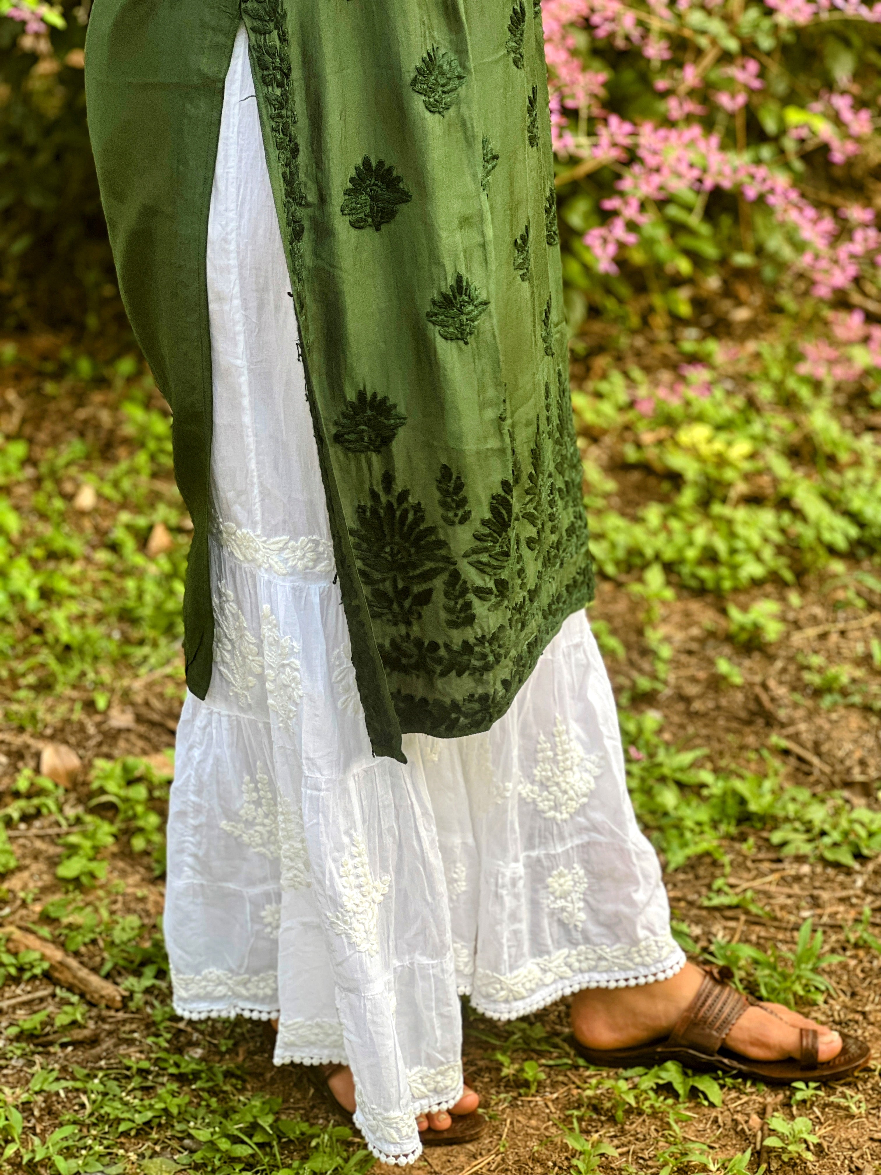 Pure Cotton Heavy Chikankari Sharara Pant