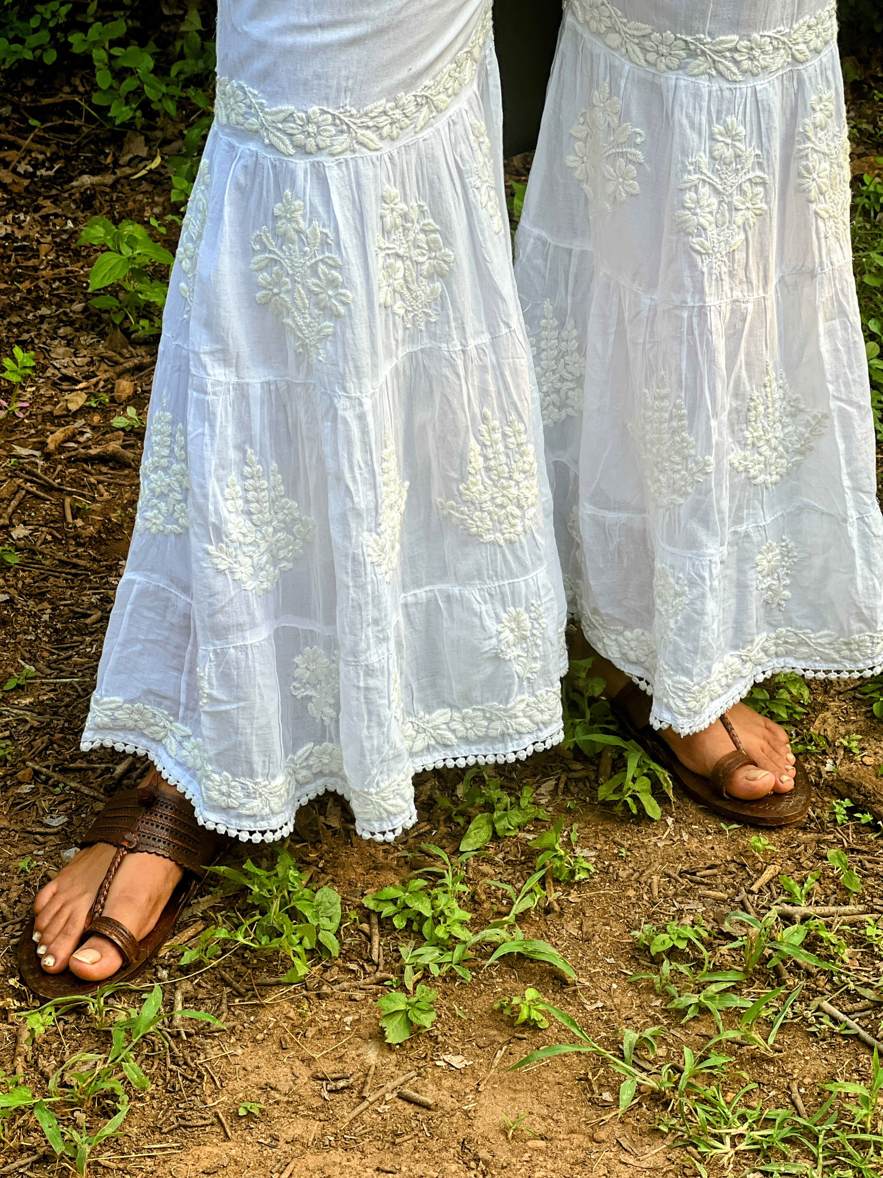 Pure Cotton Heavy Chikankari Sharara Pant