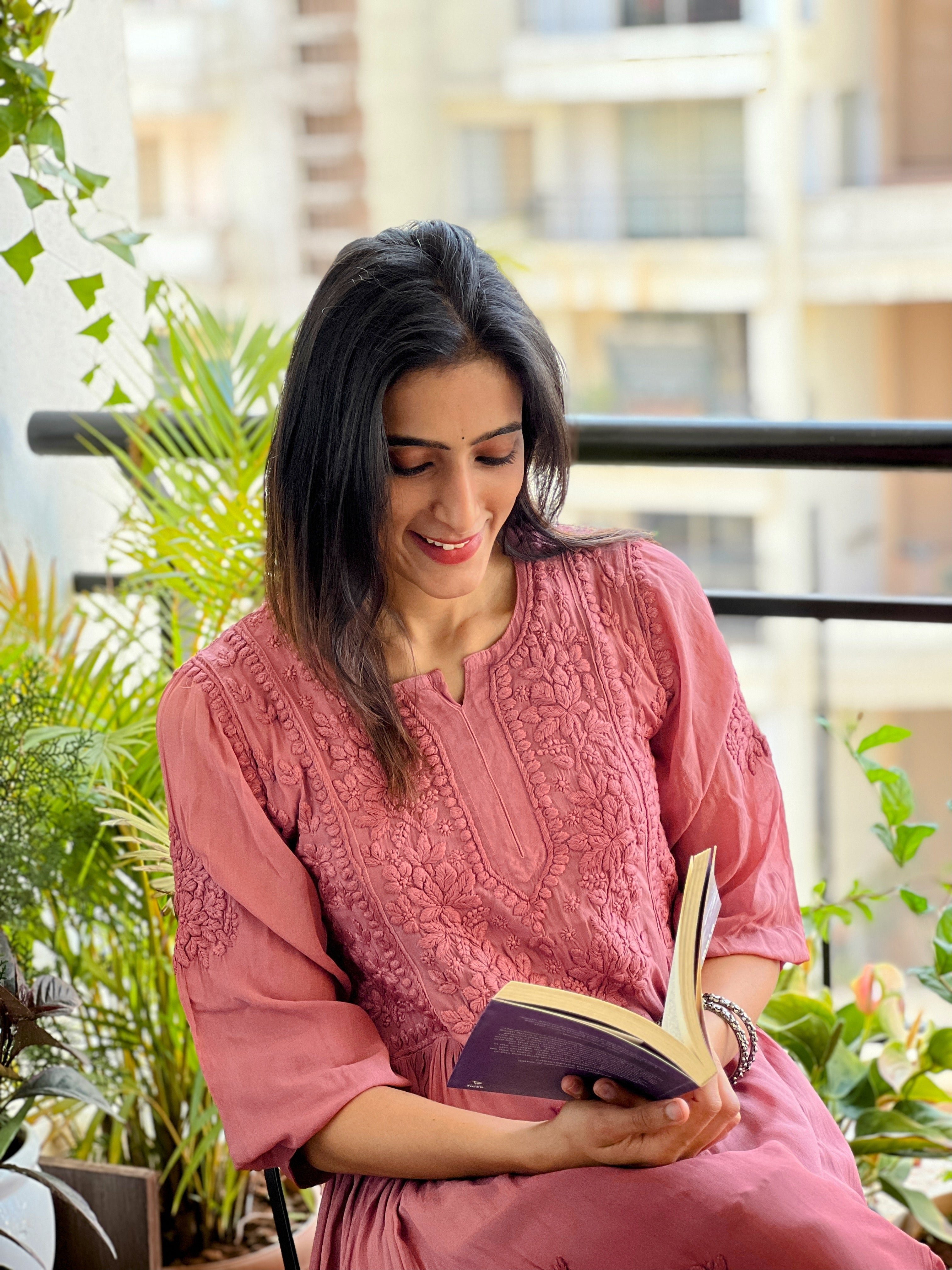 Premium Viscose Heavy work Chikankari Gown