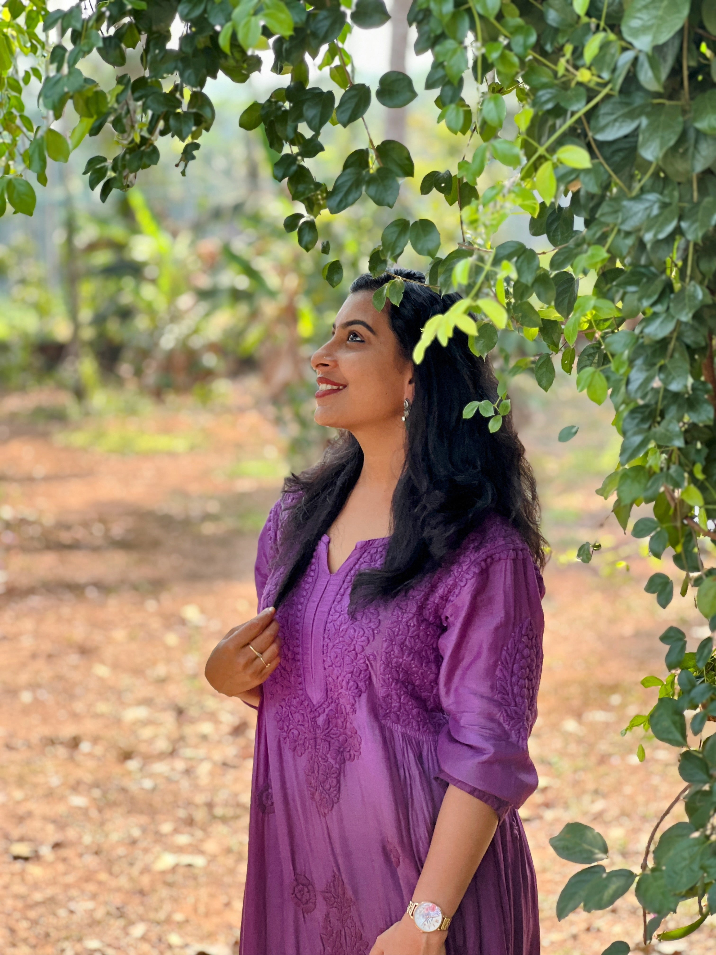 Pure Muslin Heavy Work Chikankari gown