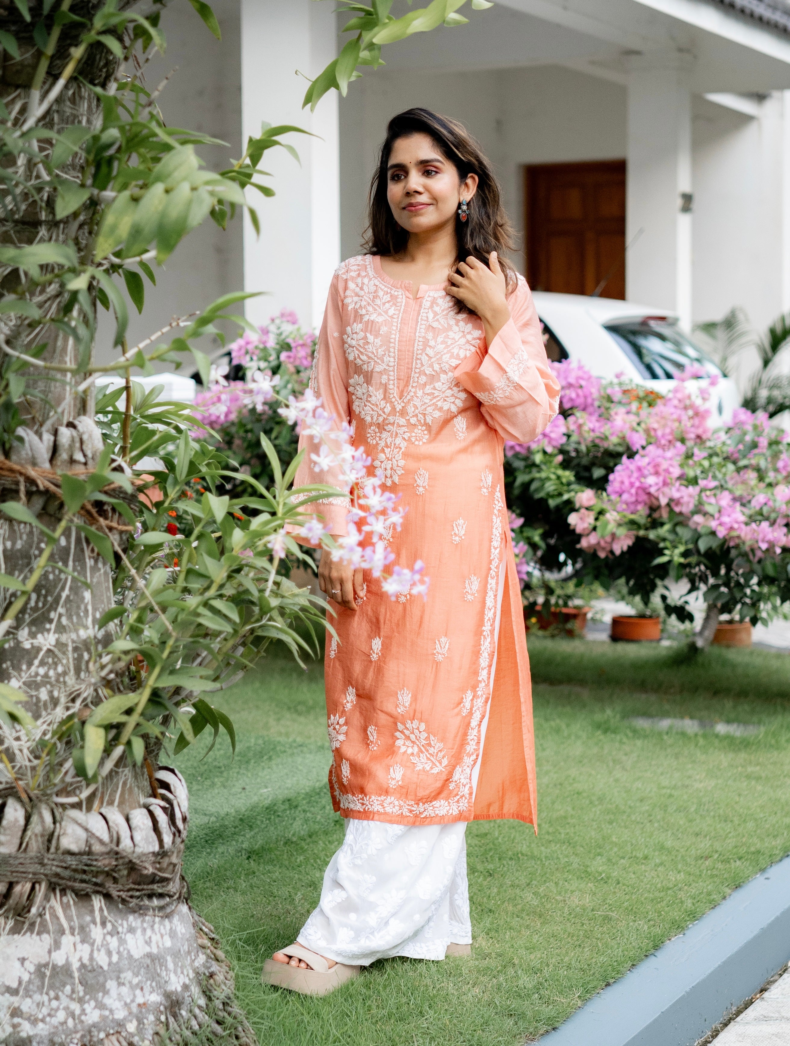 Pure Chanderi Straight Kurti