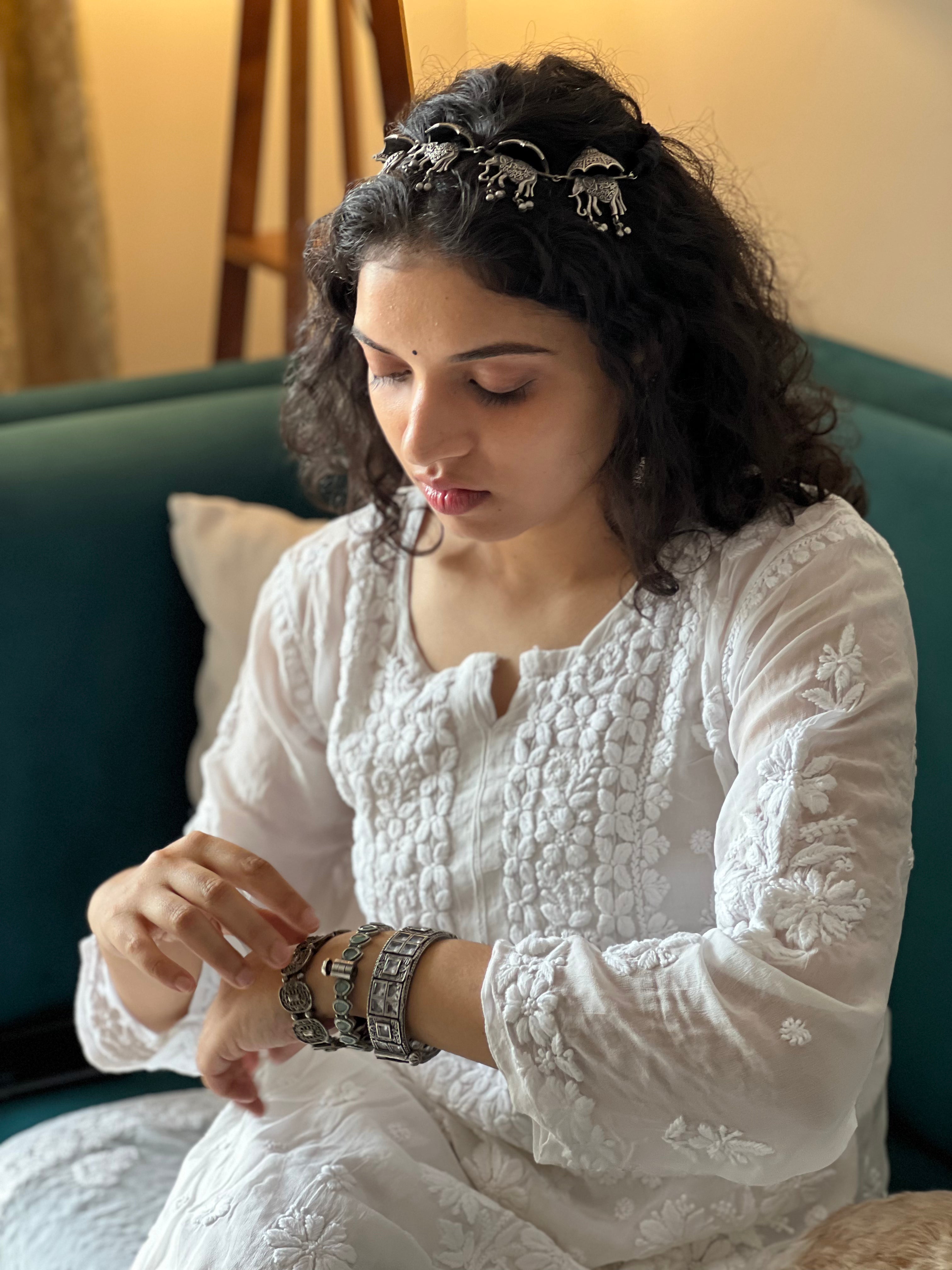 Pure Viscose Chikankari Kurti