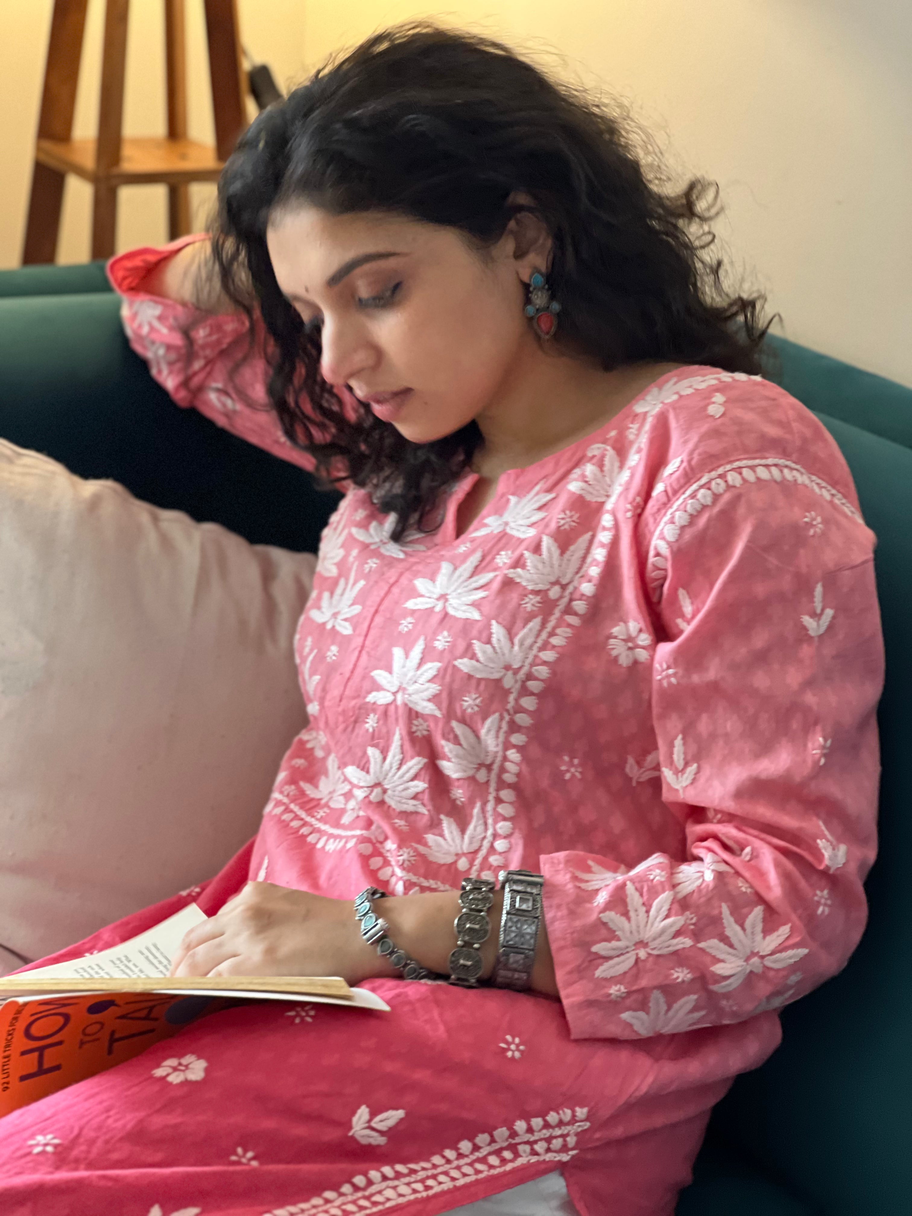 Pure Cotton Chikankari Kurti