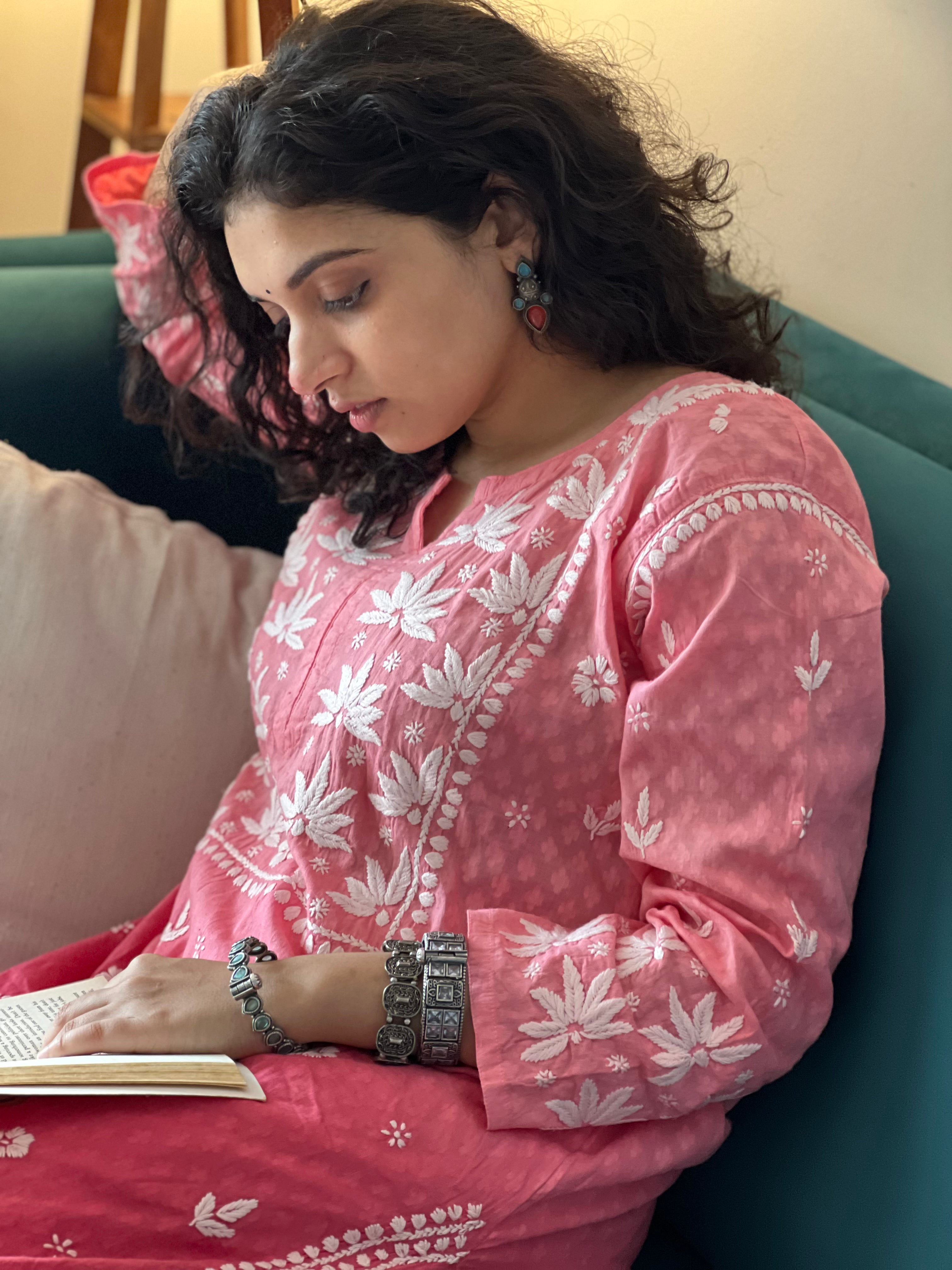 Pure Cotton Chikankari Kurti