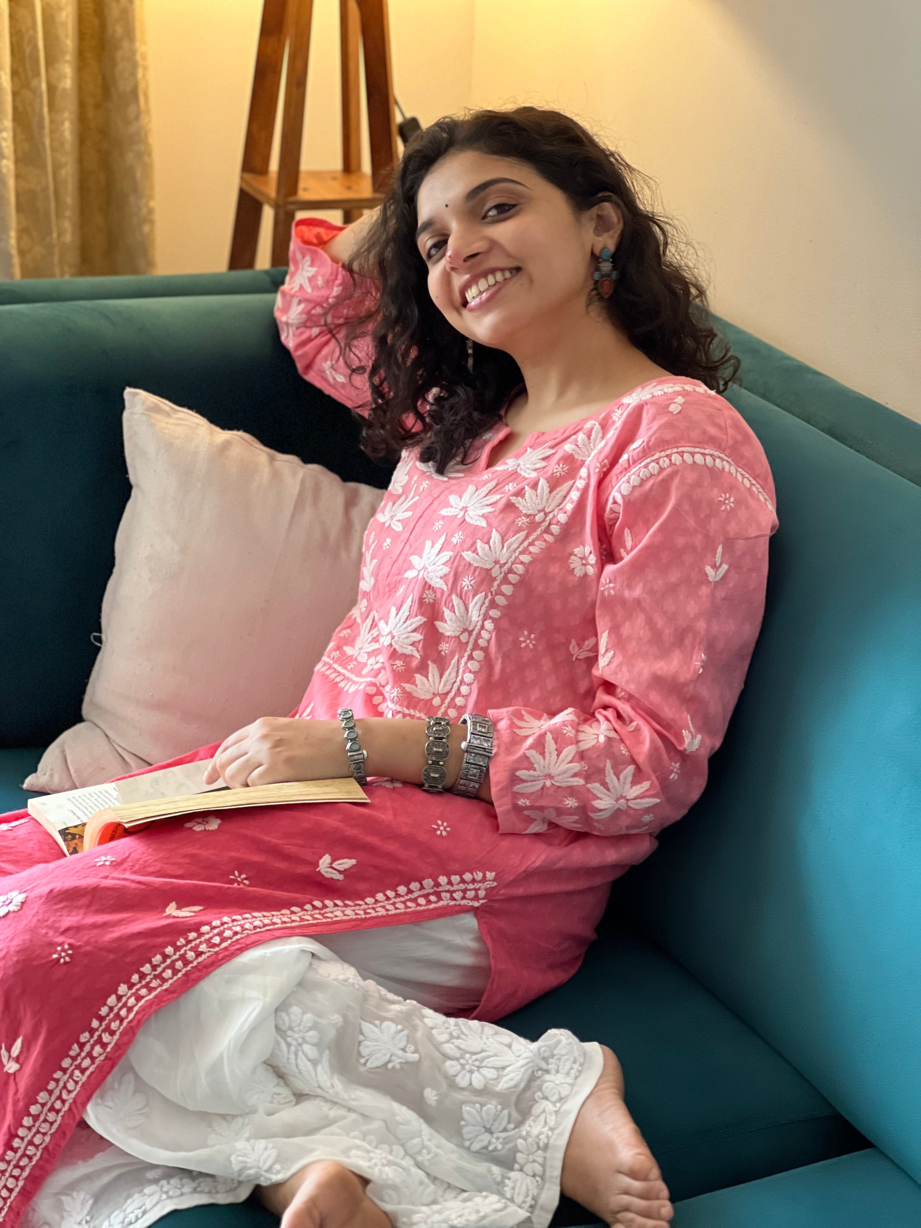 Pure Cotton Chikankari Kurti