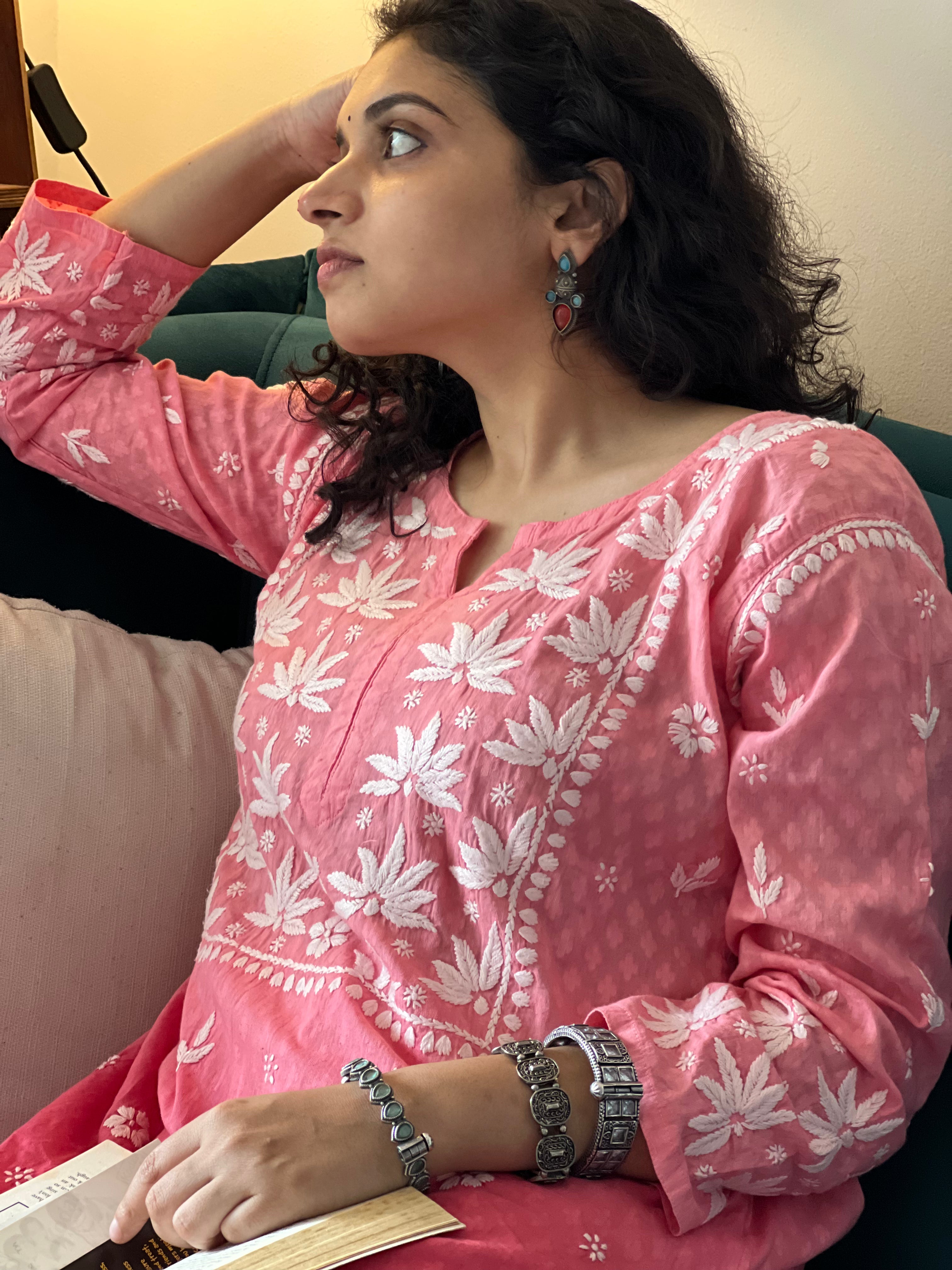 Pure Cotton Chikankari Kurti