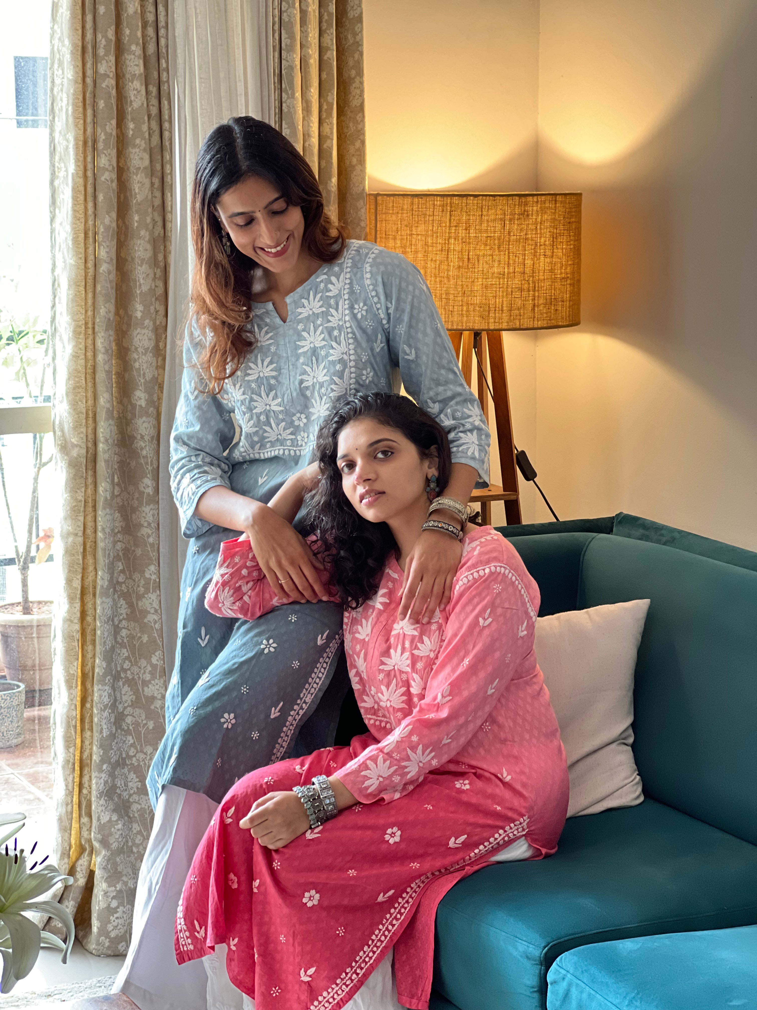 Pure Cotton Chikankari Kurti