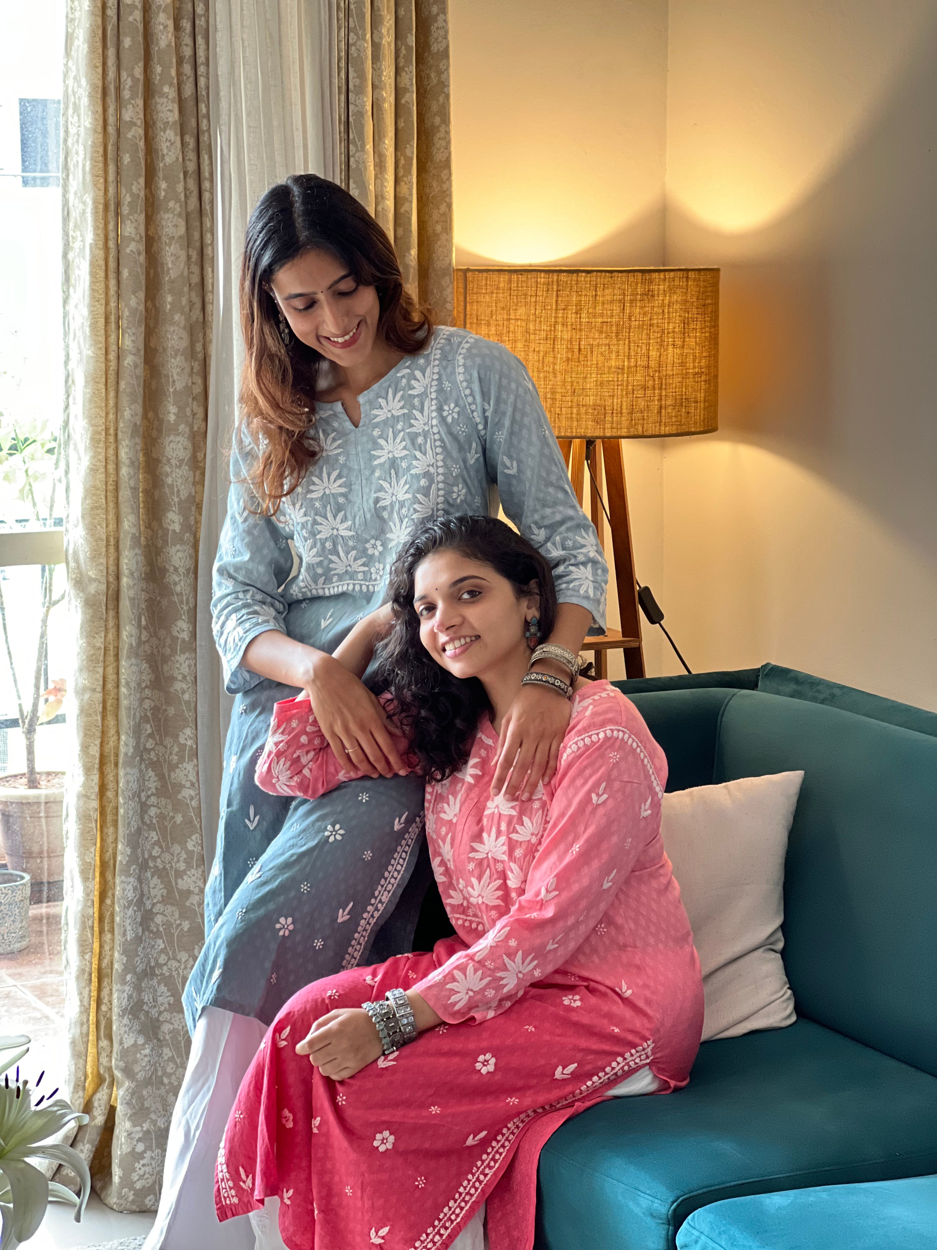 Pure Cotton Chikankari Kurti