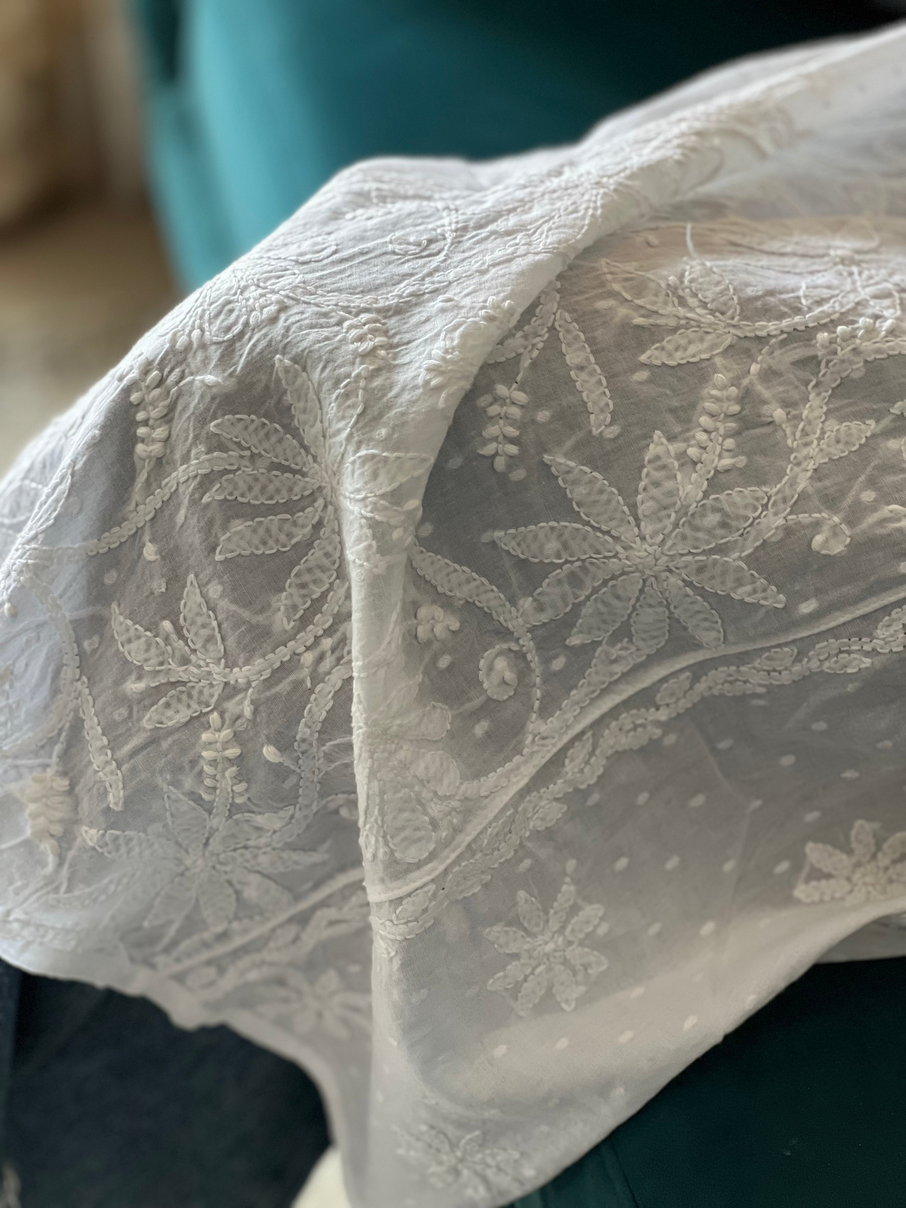 Pure Cotton Chikankari Kurti