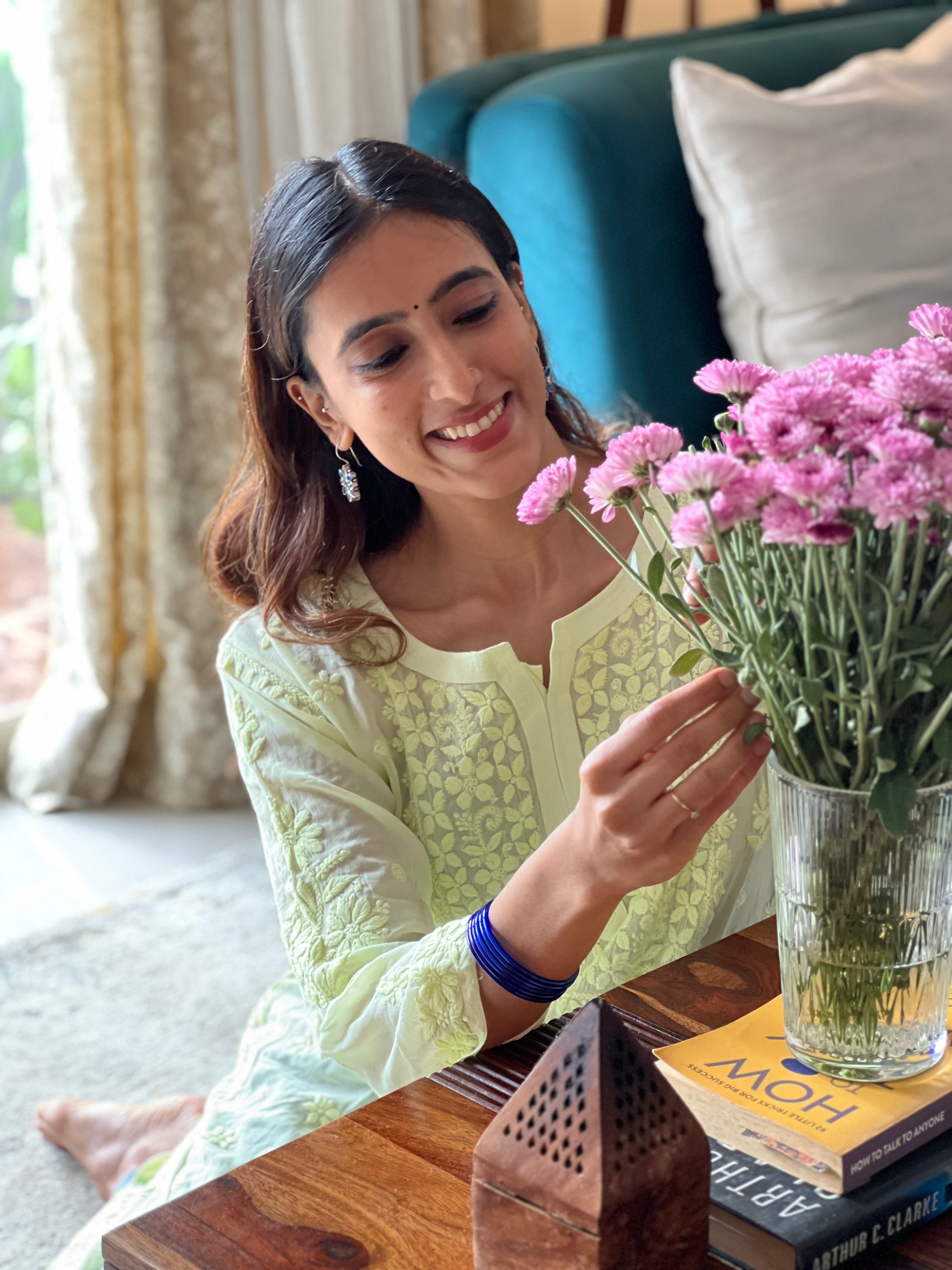 Pure Viscose Chikankari Kurti