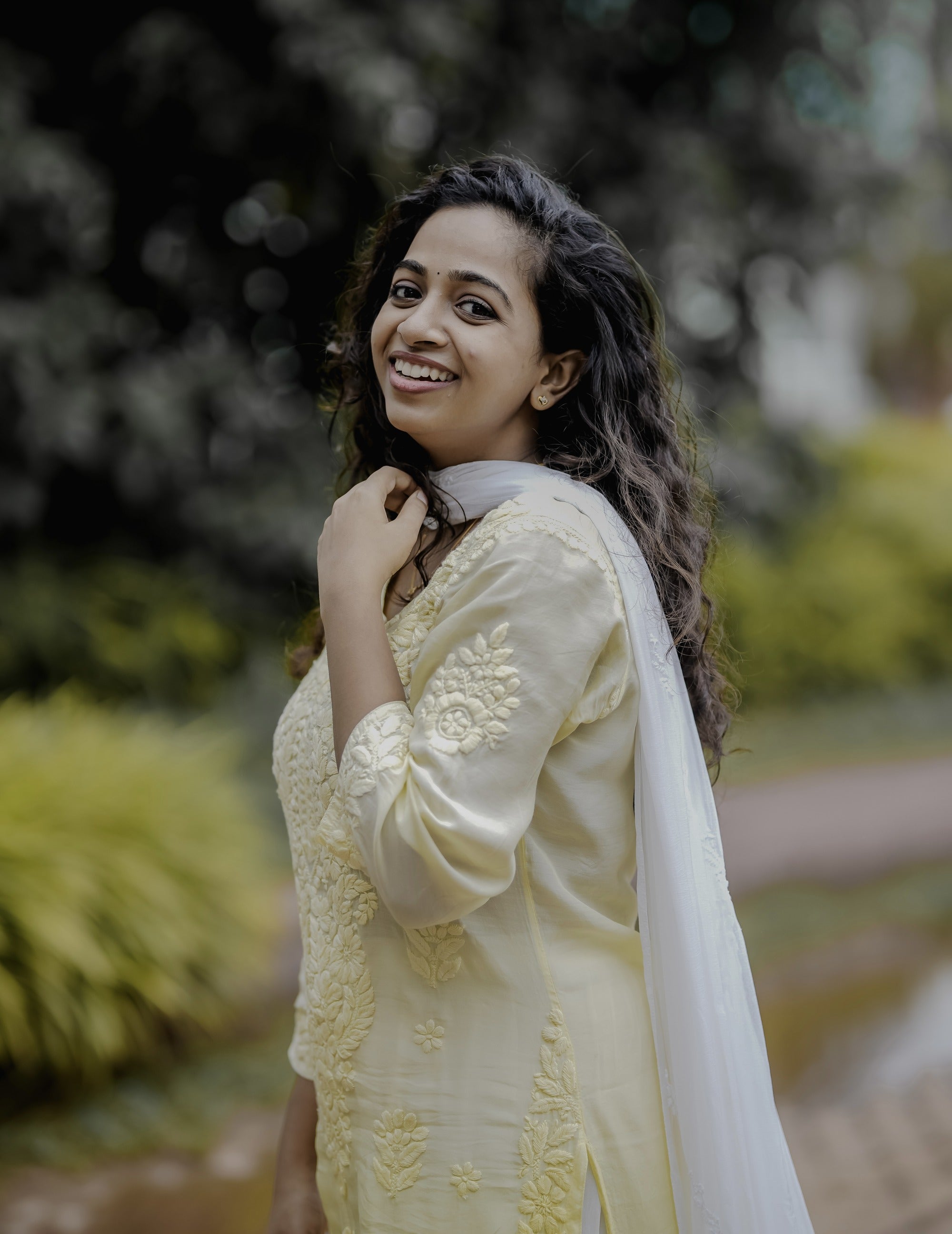 Pure Muslin Chikankari Kurti