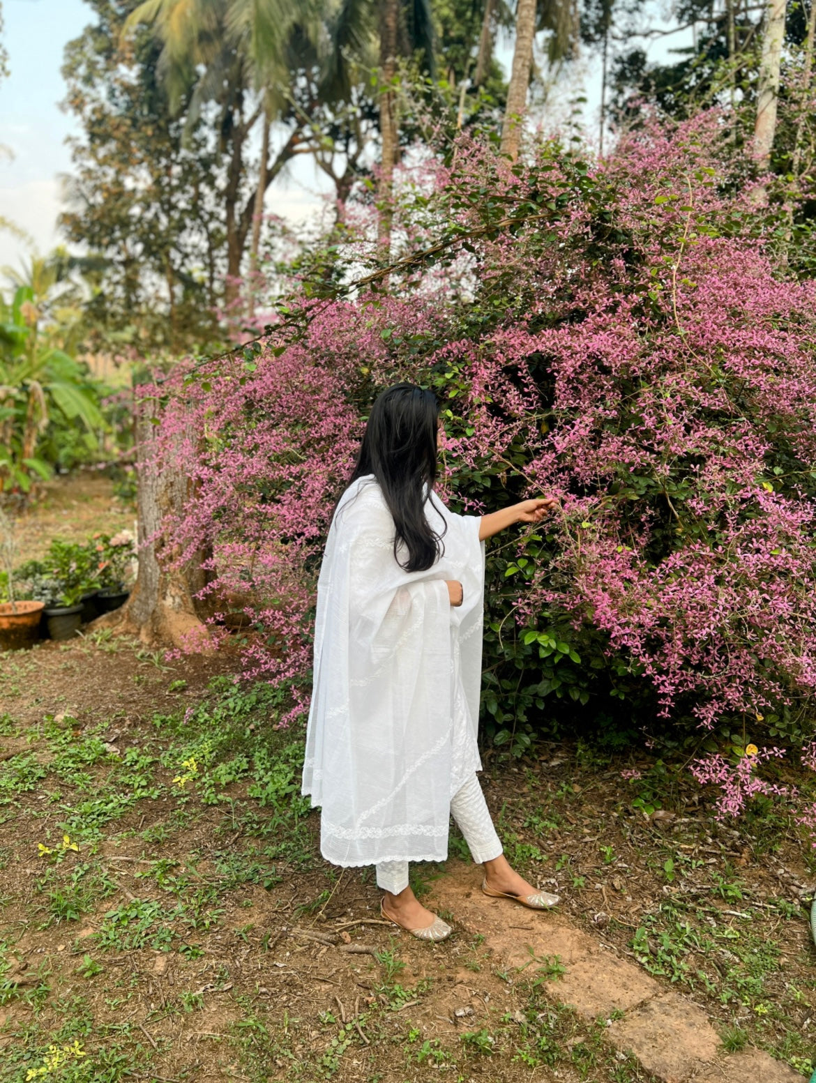 Kota Doria Chikankari Duppatta
