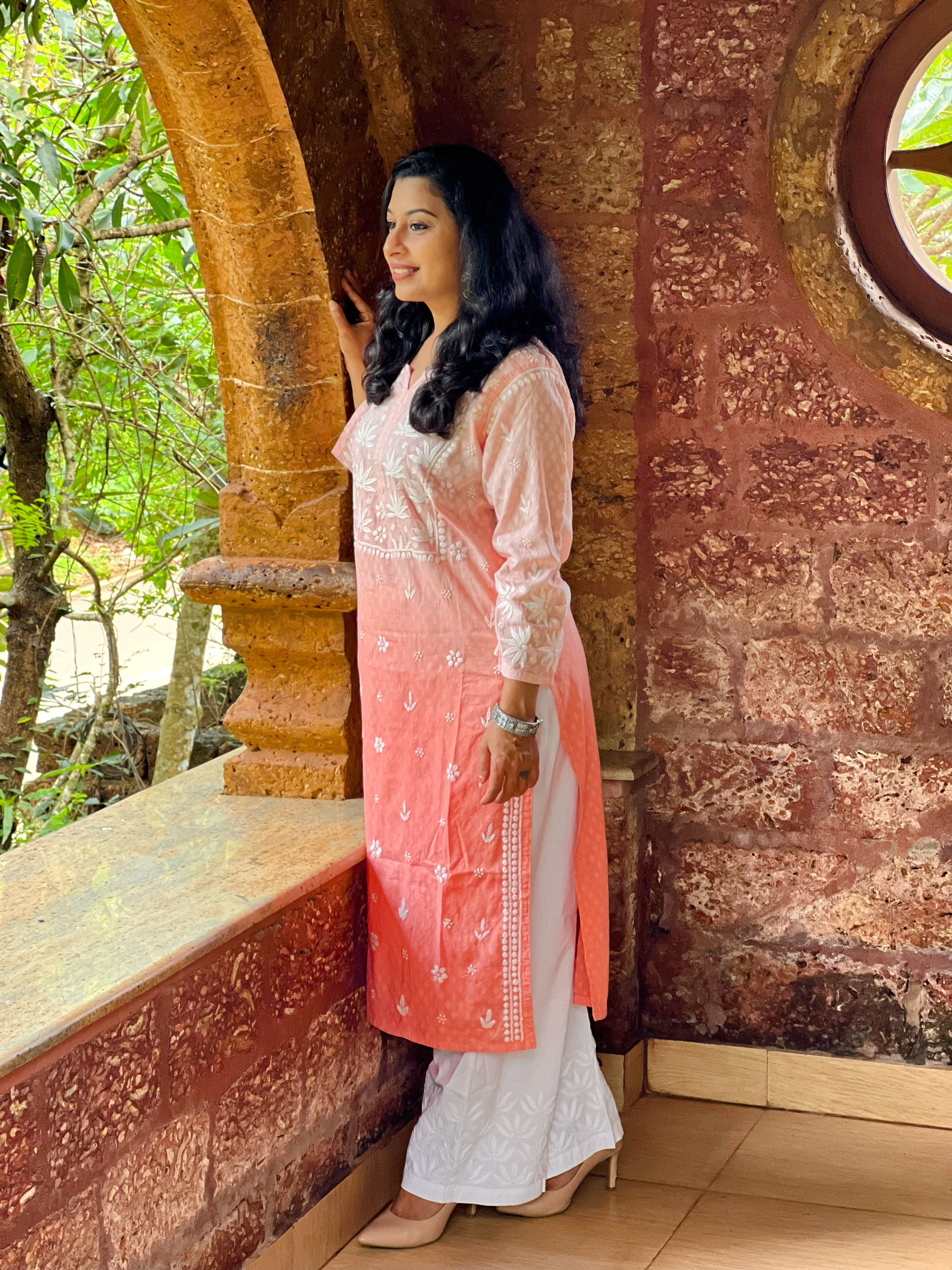 Pure Cotton Chikankari Kurti