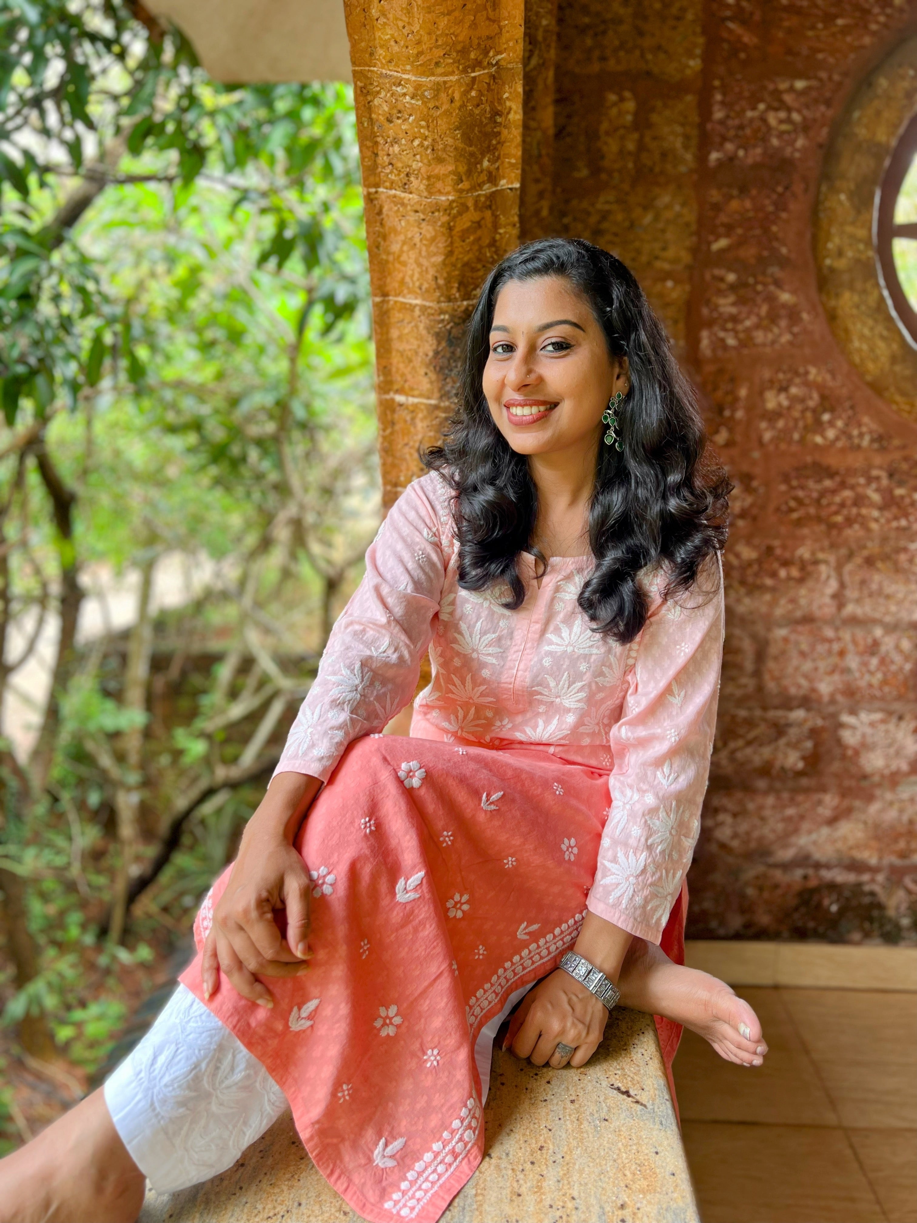 Pure Cotton Chikankari Kurti