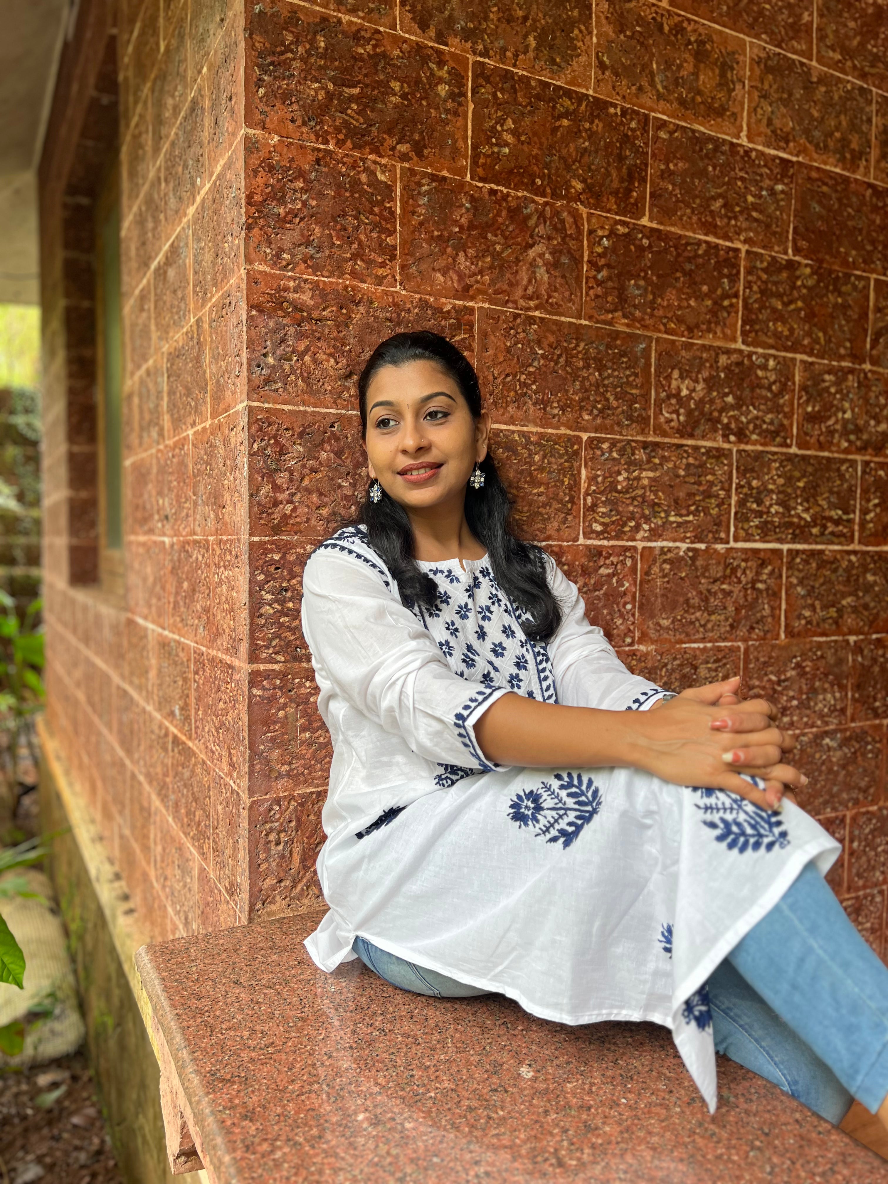 Pure Cotton Chikankari kurti