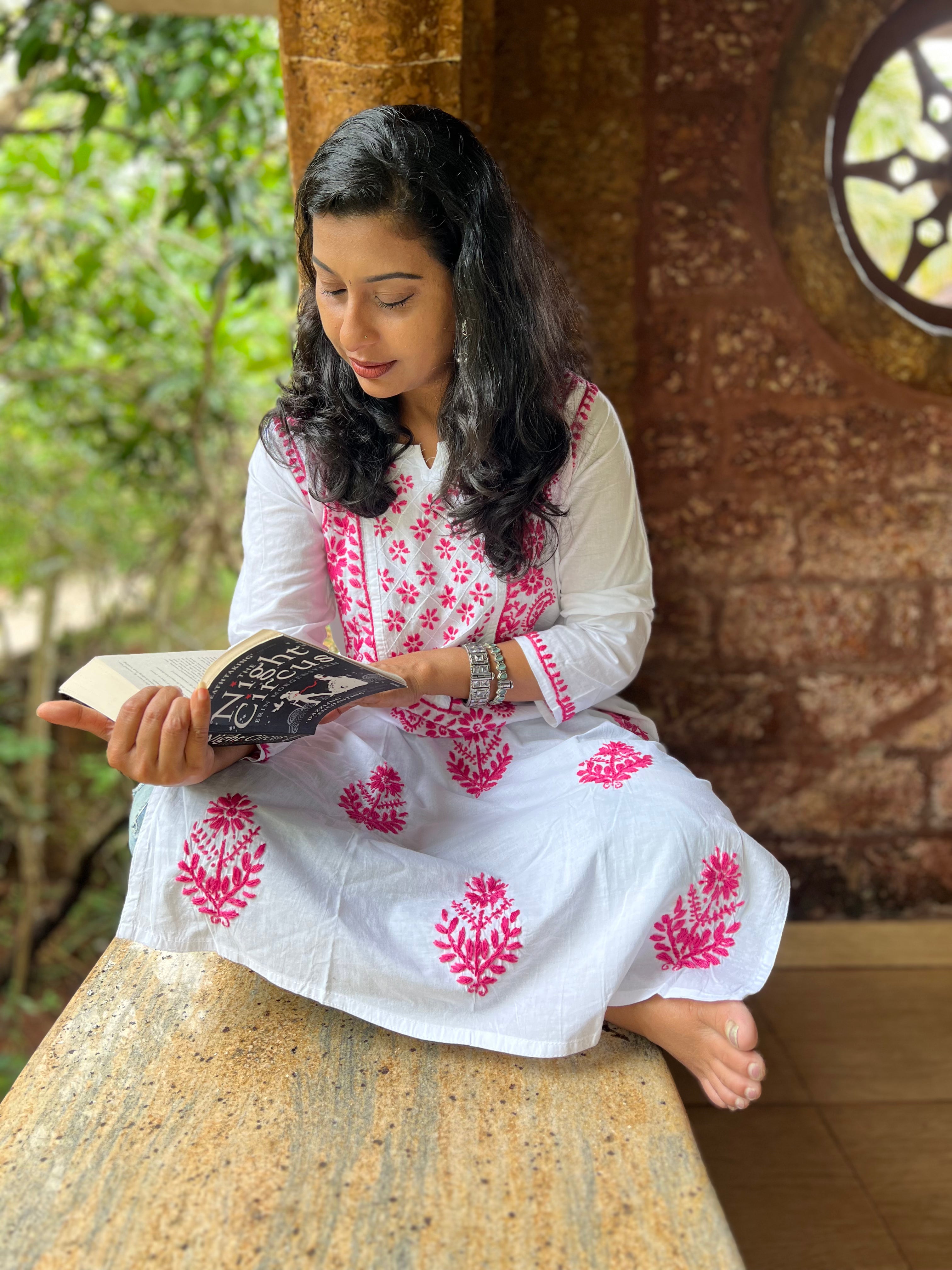 Pure Cotton Chikankari kurti