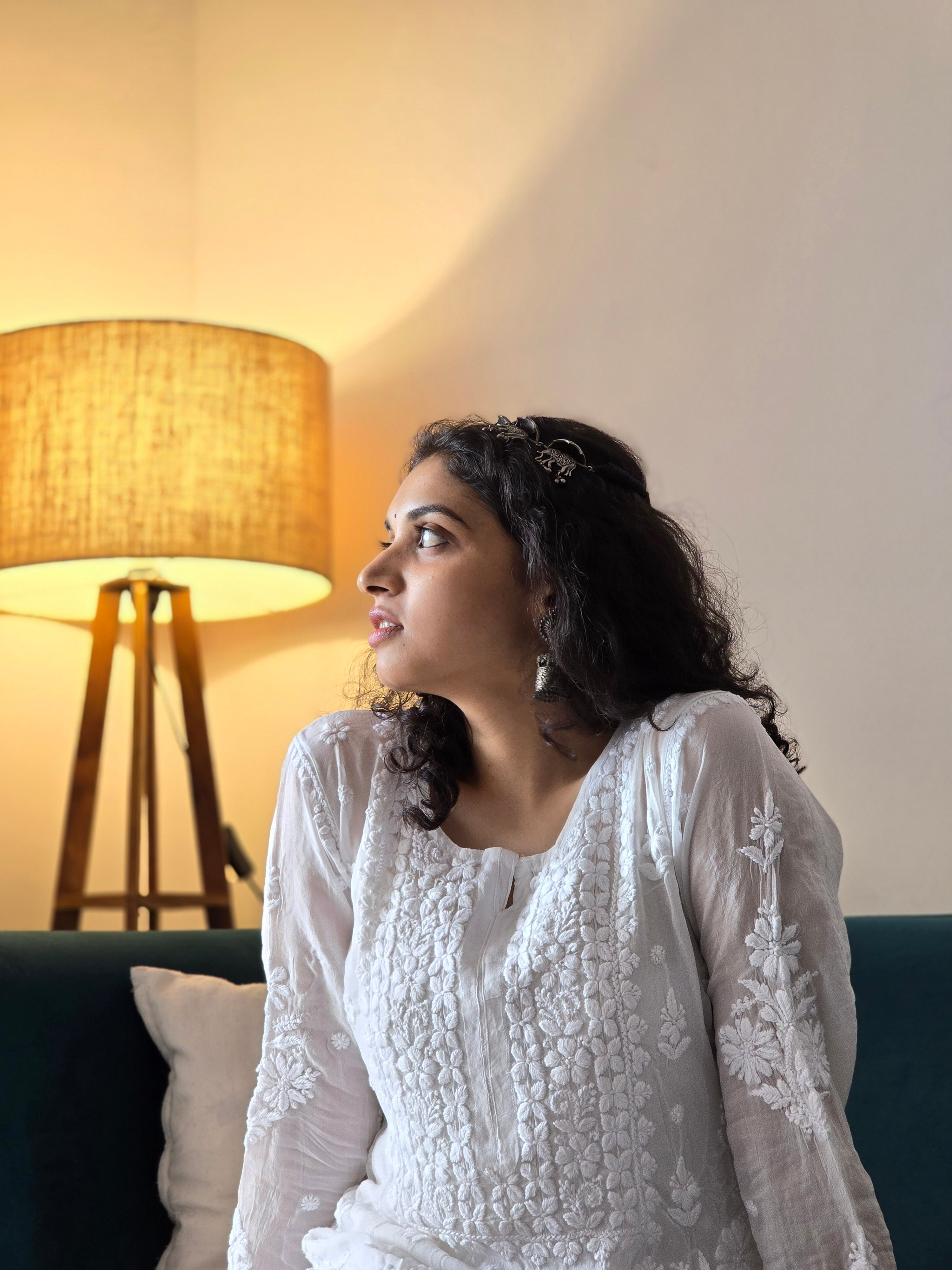 Pure Viscose Chikankari Kurti