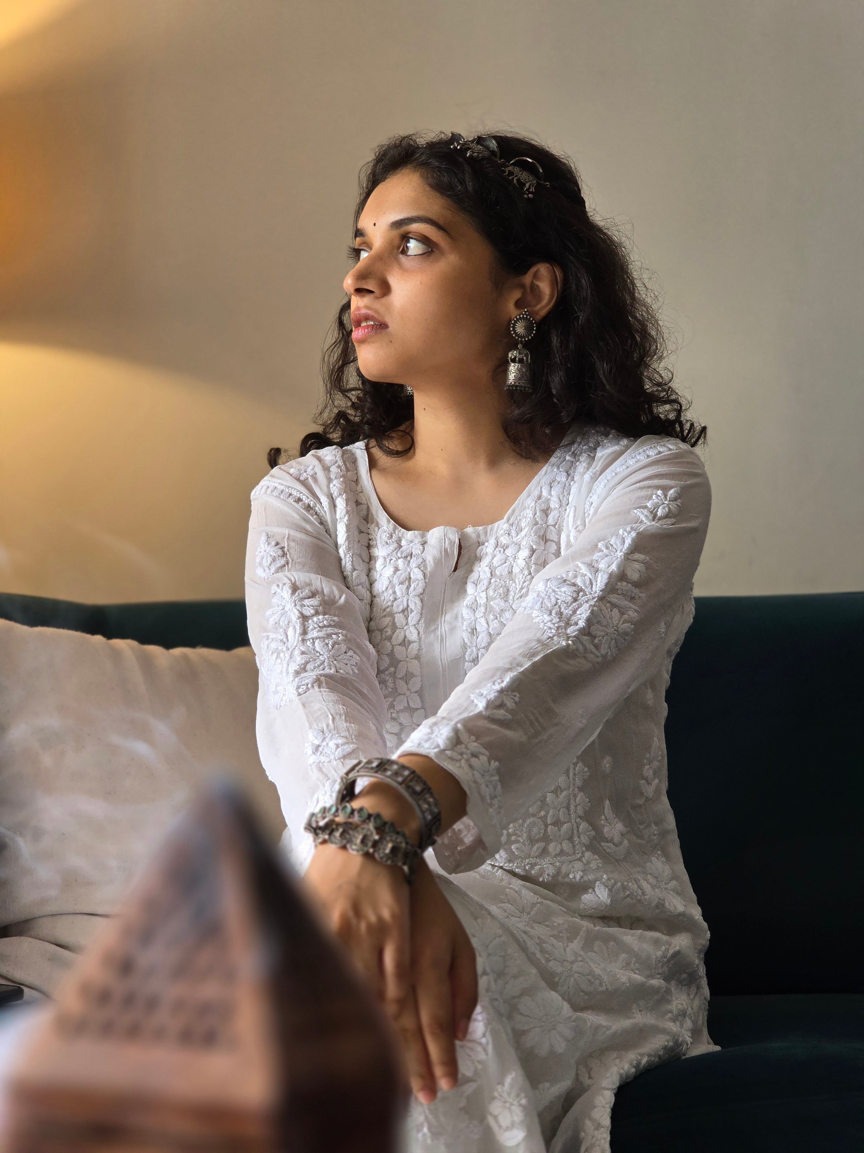 Pure Viscose Chikankari Kurti