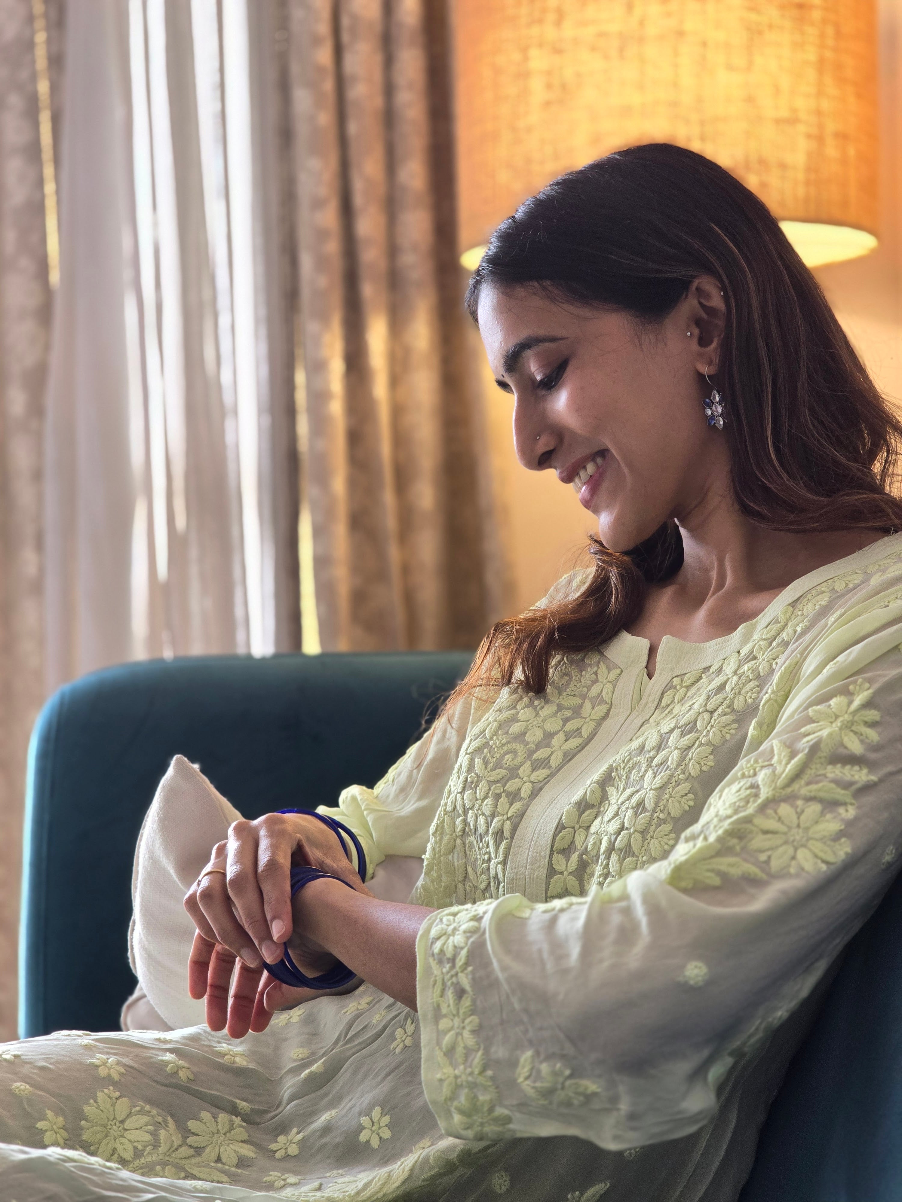 Pure Viscose Chikankari Kurti