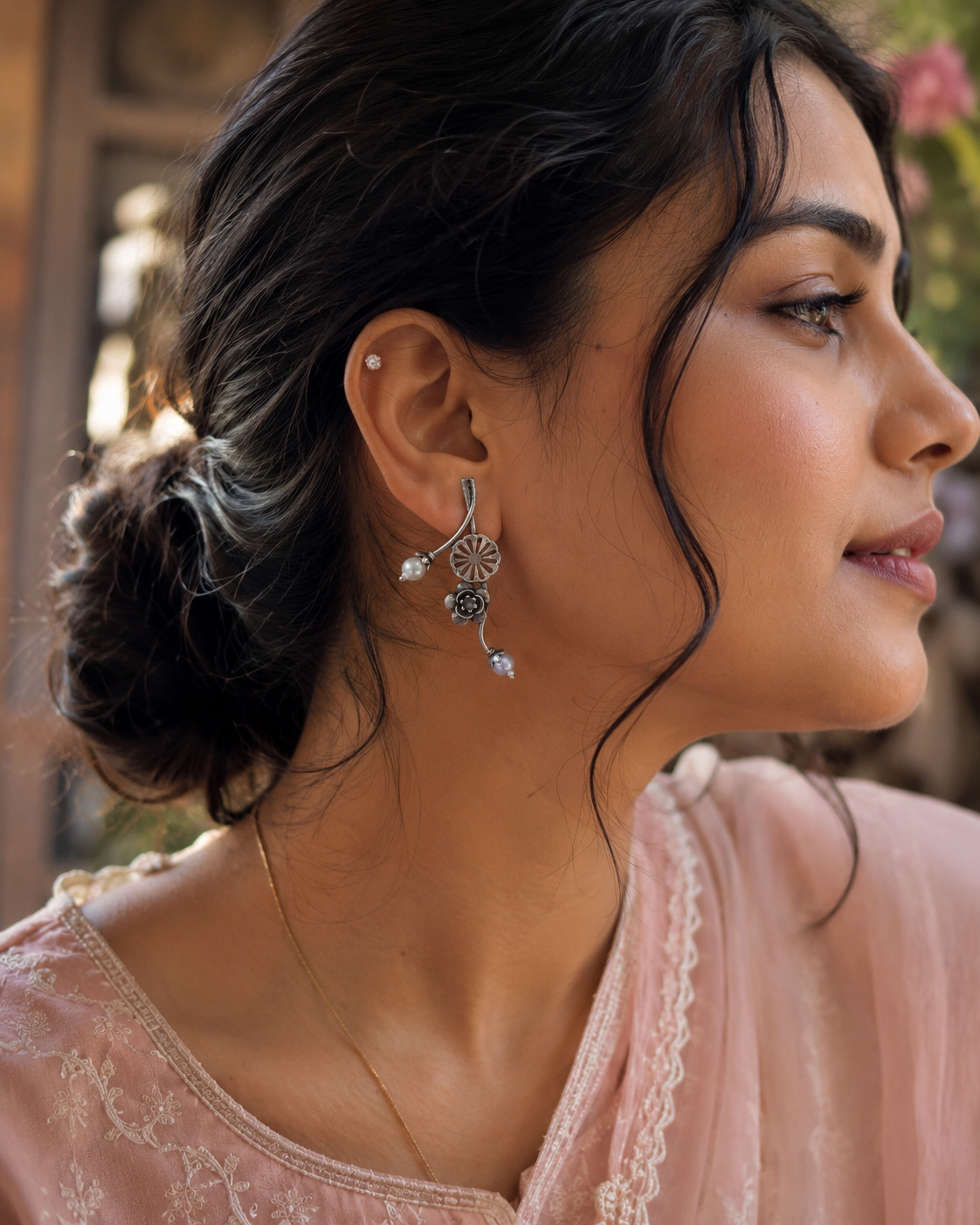 Vintage Blossom Pearl Drops