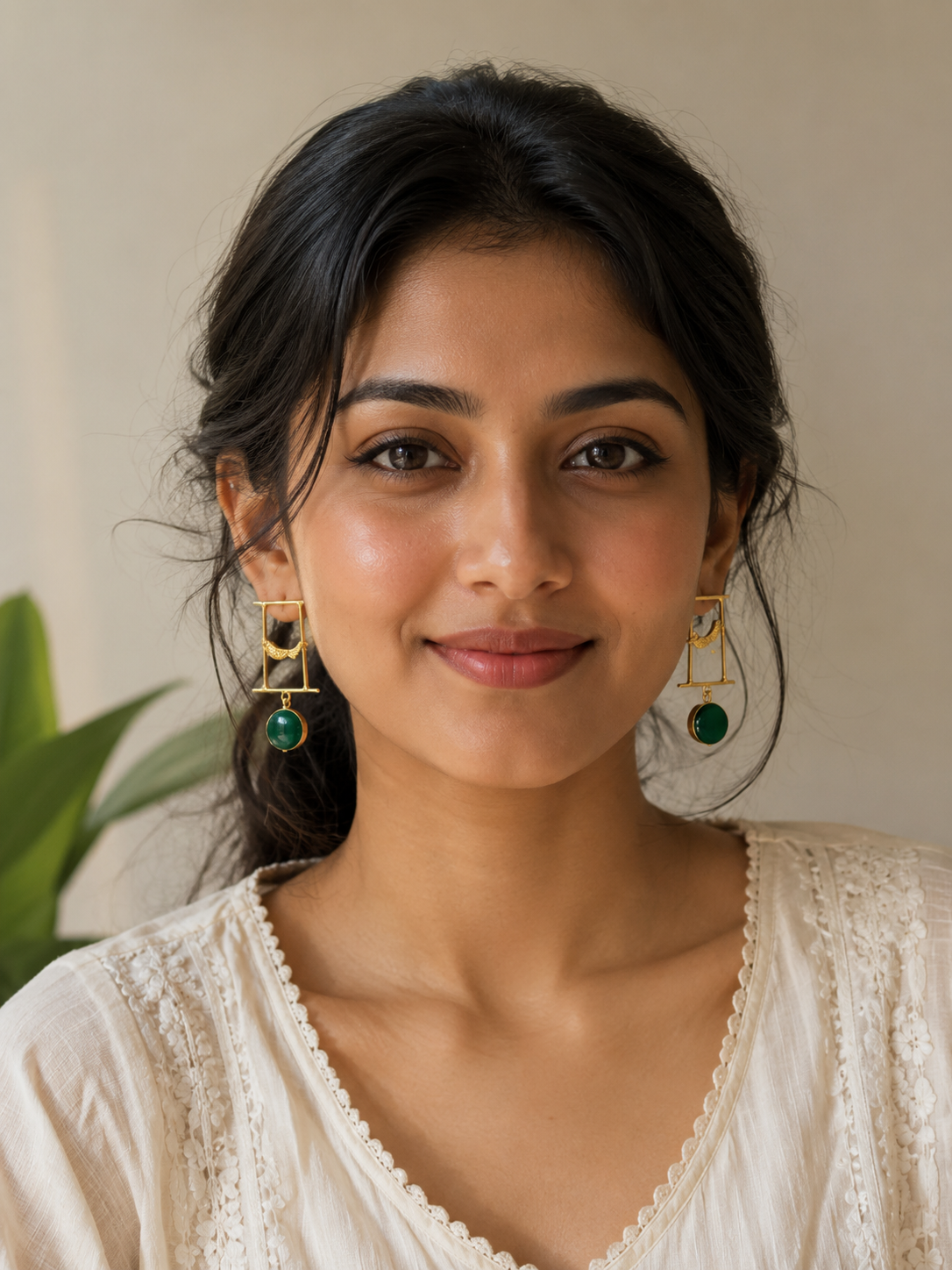 Emerald  Bird Earrings