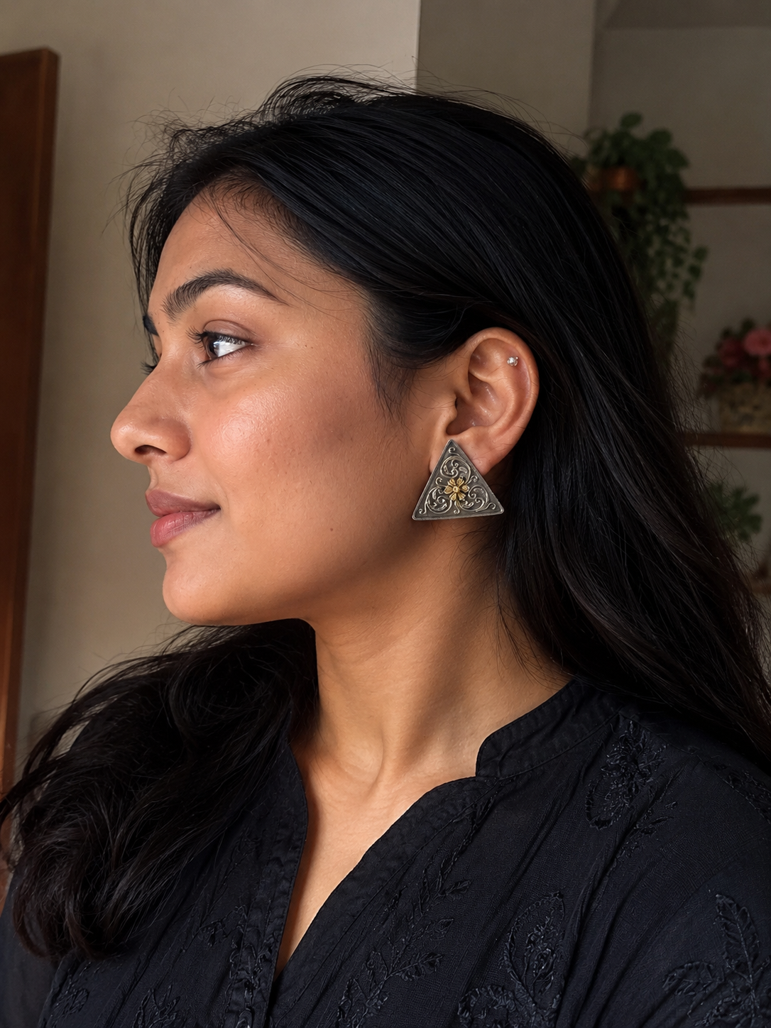 Triangle Bloom studs