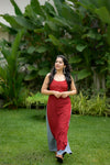 Scarlet Bloom Viscose Chikankari Strap Kurti