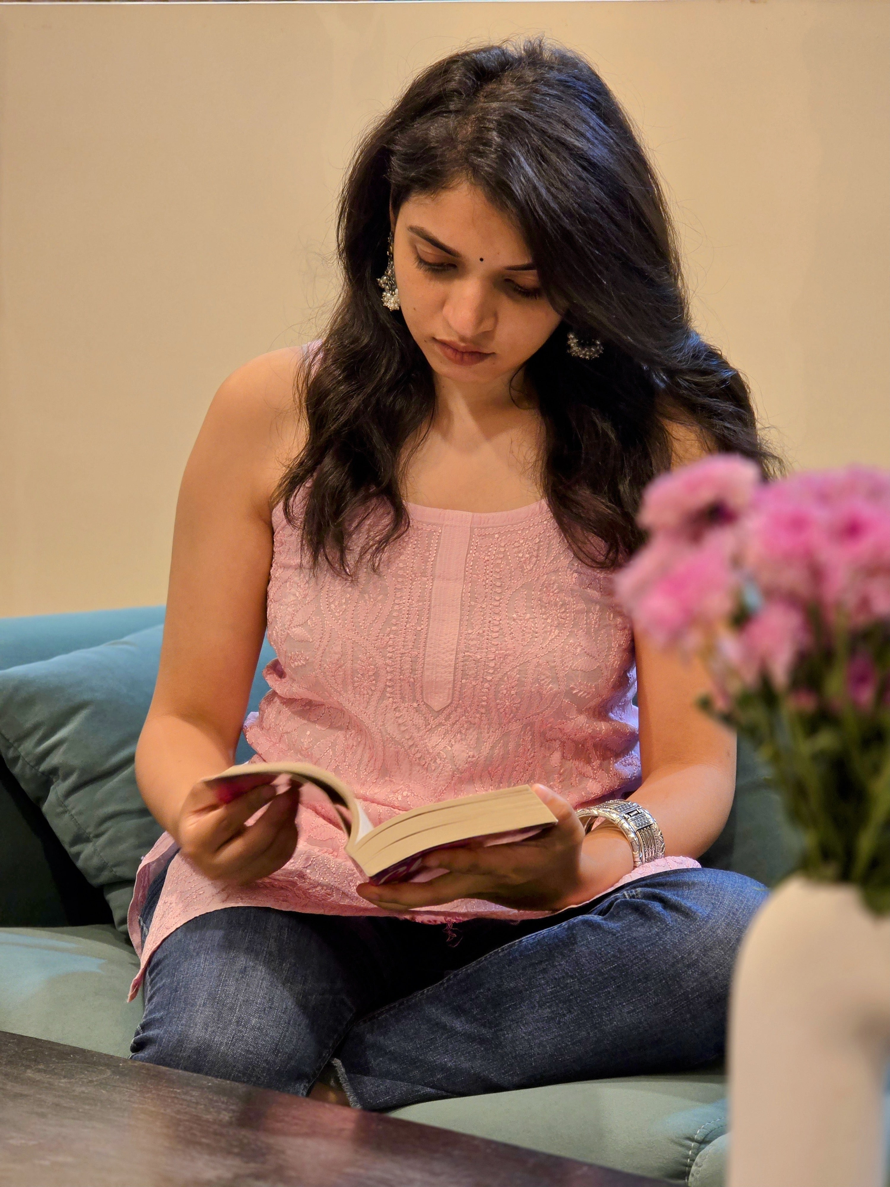 Chikankari Strap Sleeve Short and long Kurtis