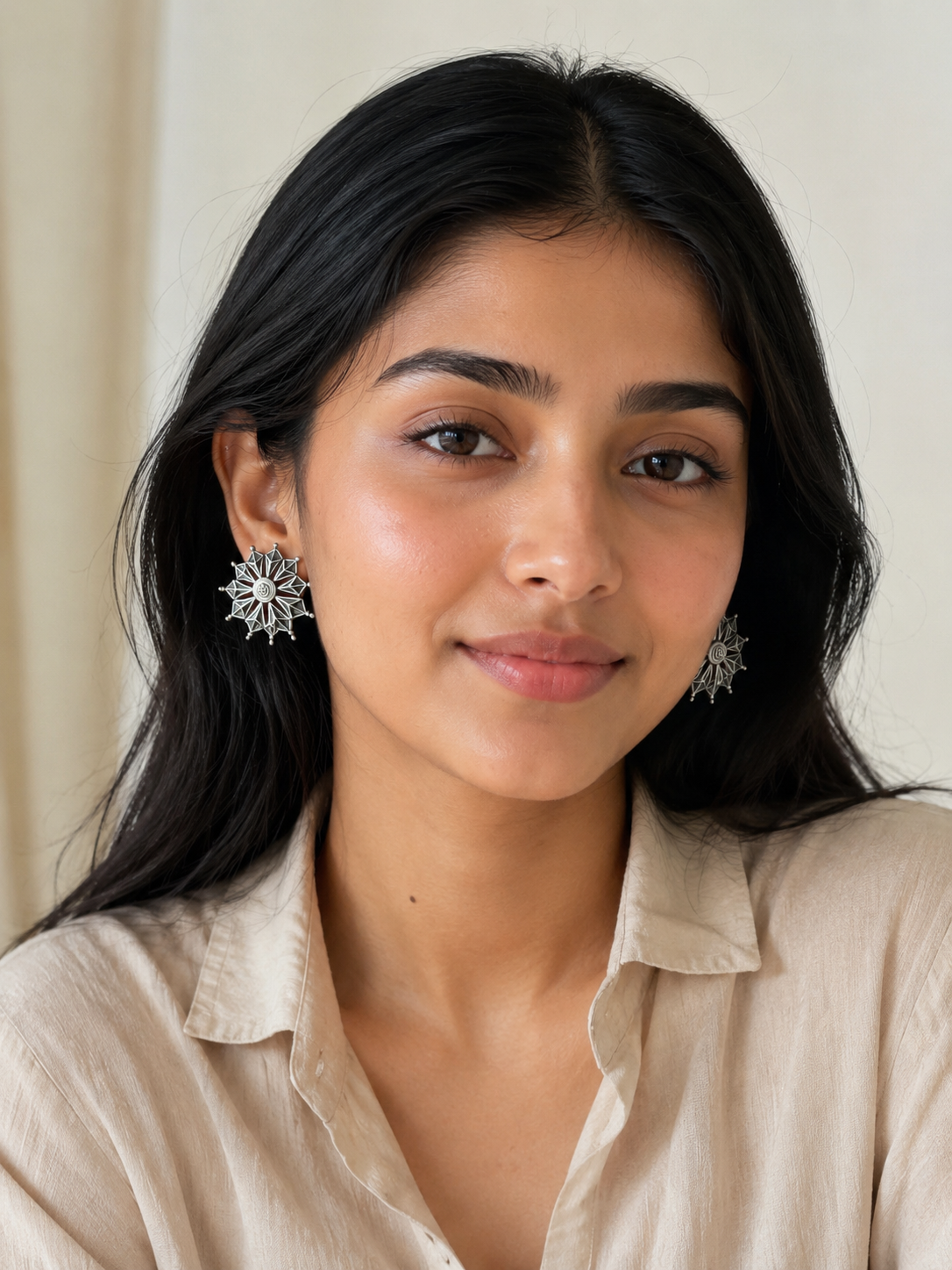 Starburst Silver Studs