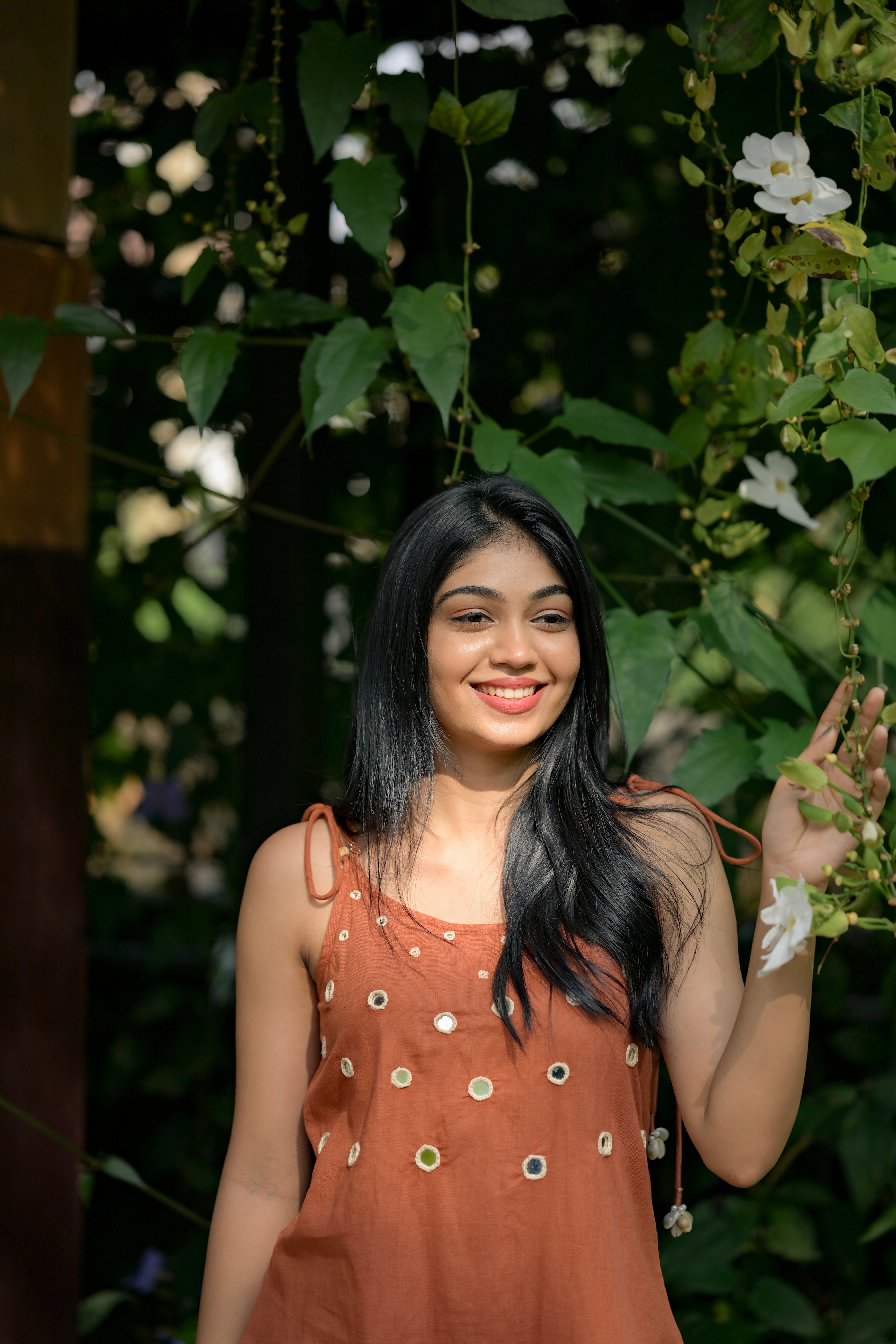 Boho tie strap kurti co-ord set