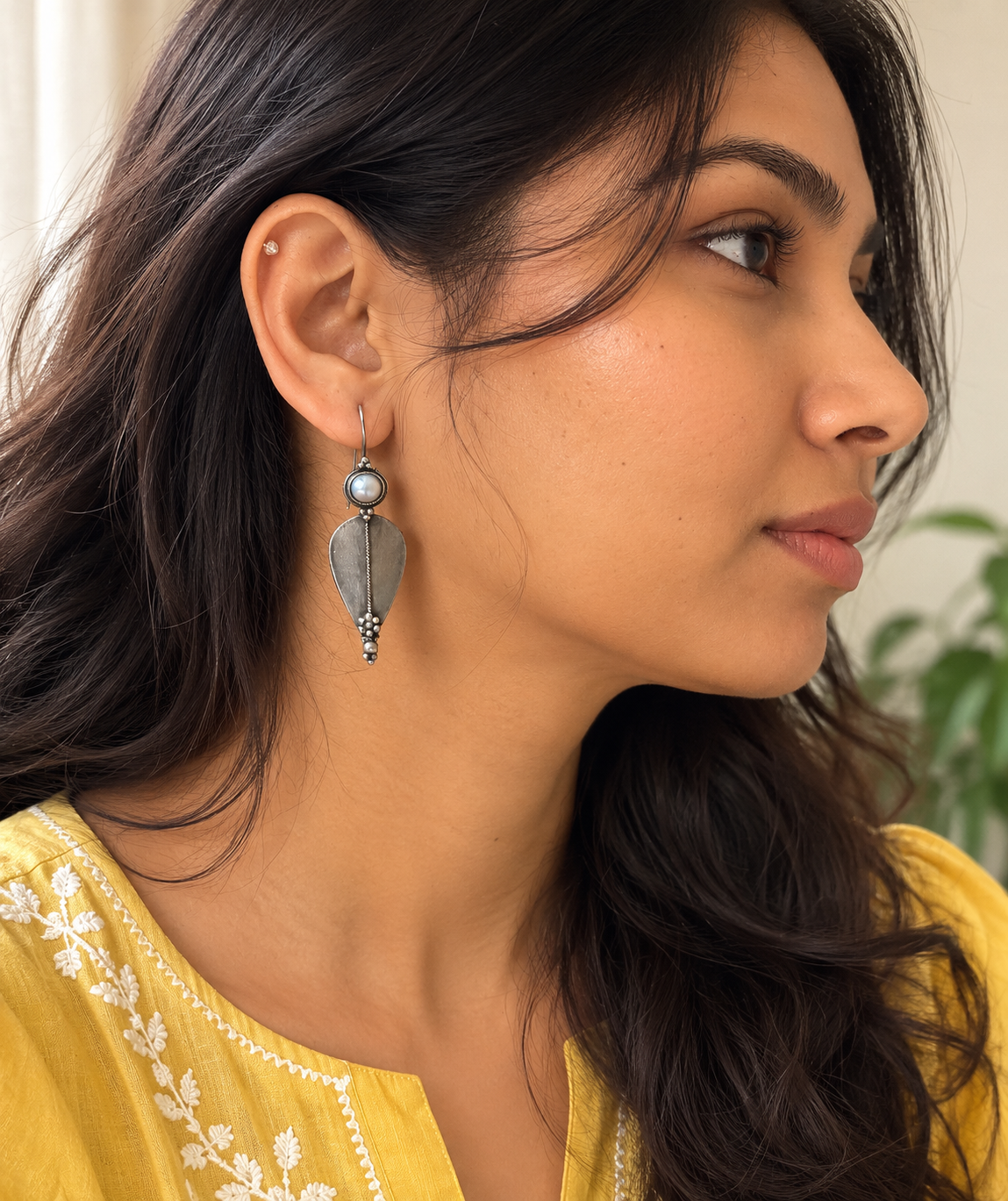 Pearl Leaf Dangles