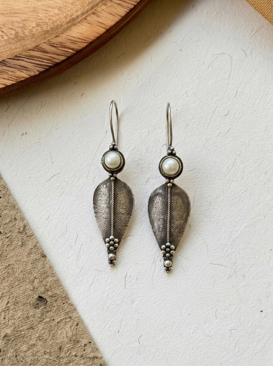 Pearl Leaf Dangles