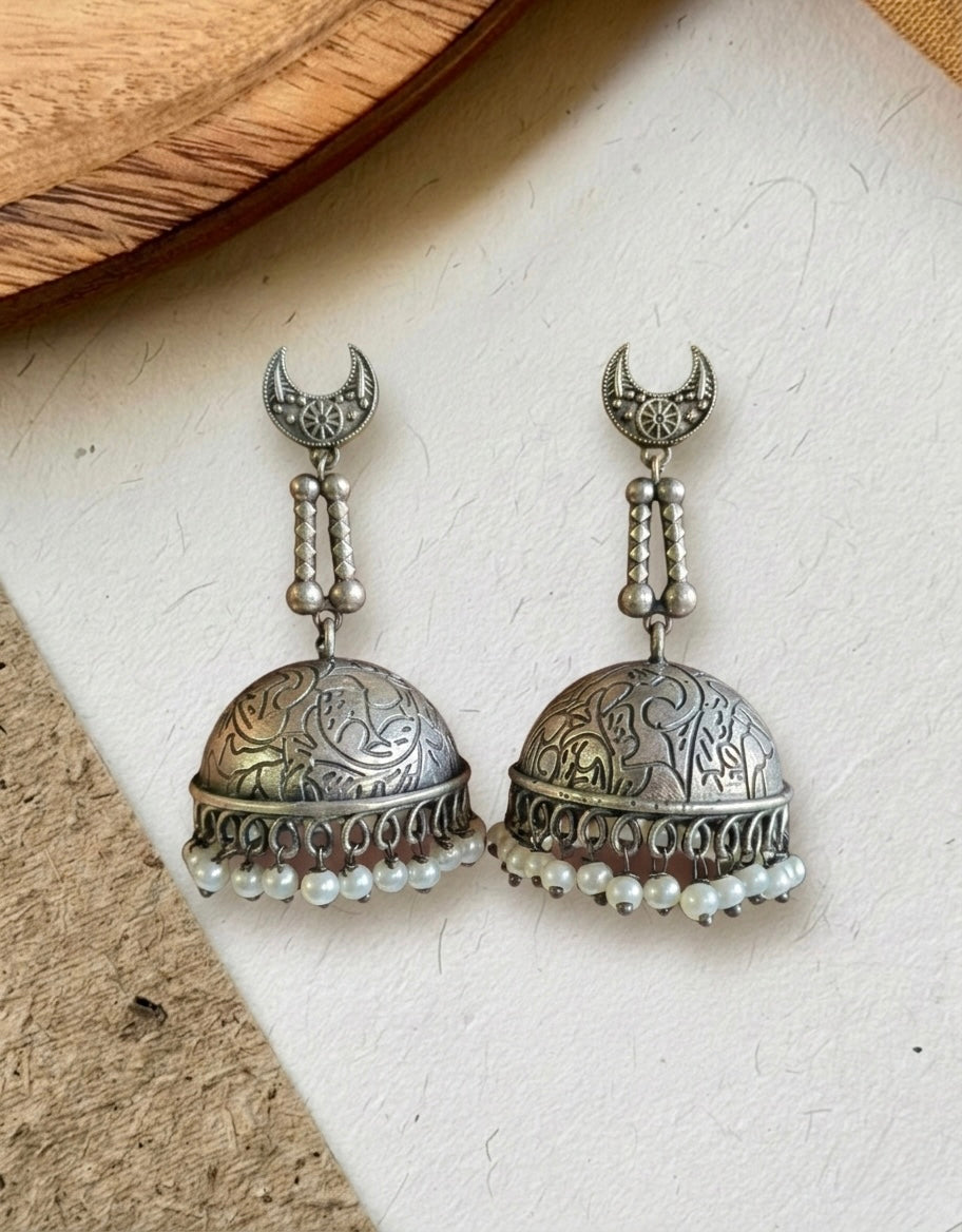 Chandra Pearl Jhumkas
