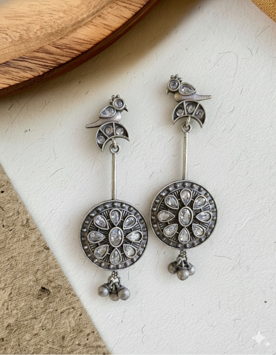 Noor Bird Chandbali Drops