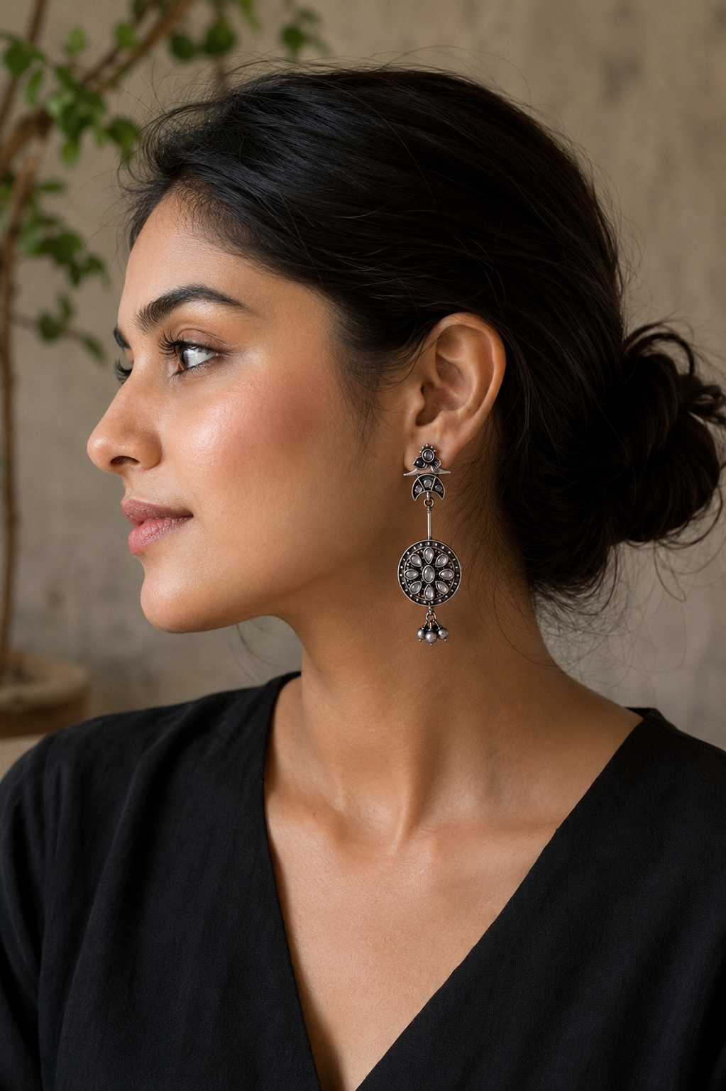 Noor Bird Chandbali Drops